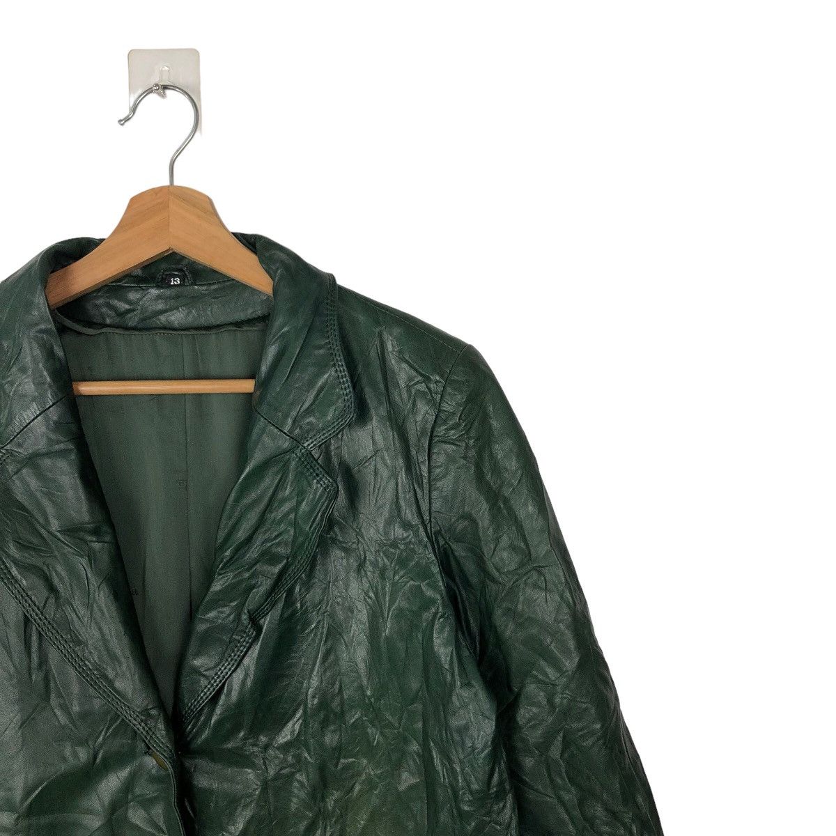 Japanese Brand VINTAGE LONG JACKET GENUINE LEATHER RA INSPIRE RICK OWENS Size M / US 6-8 / IT 42-44 - 5 Thumbnail