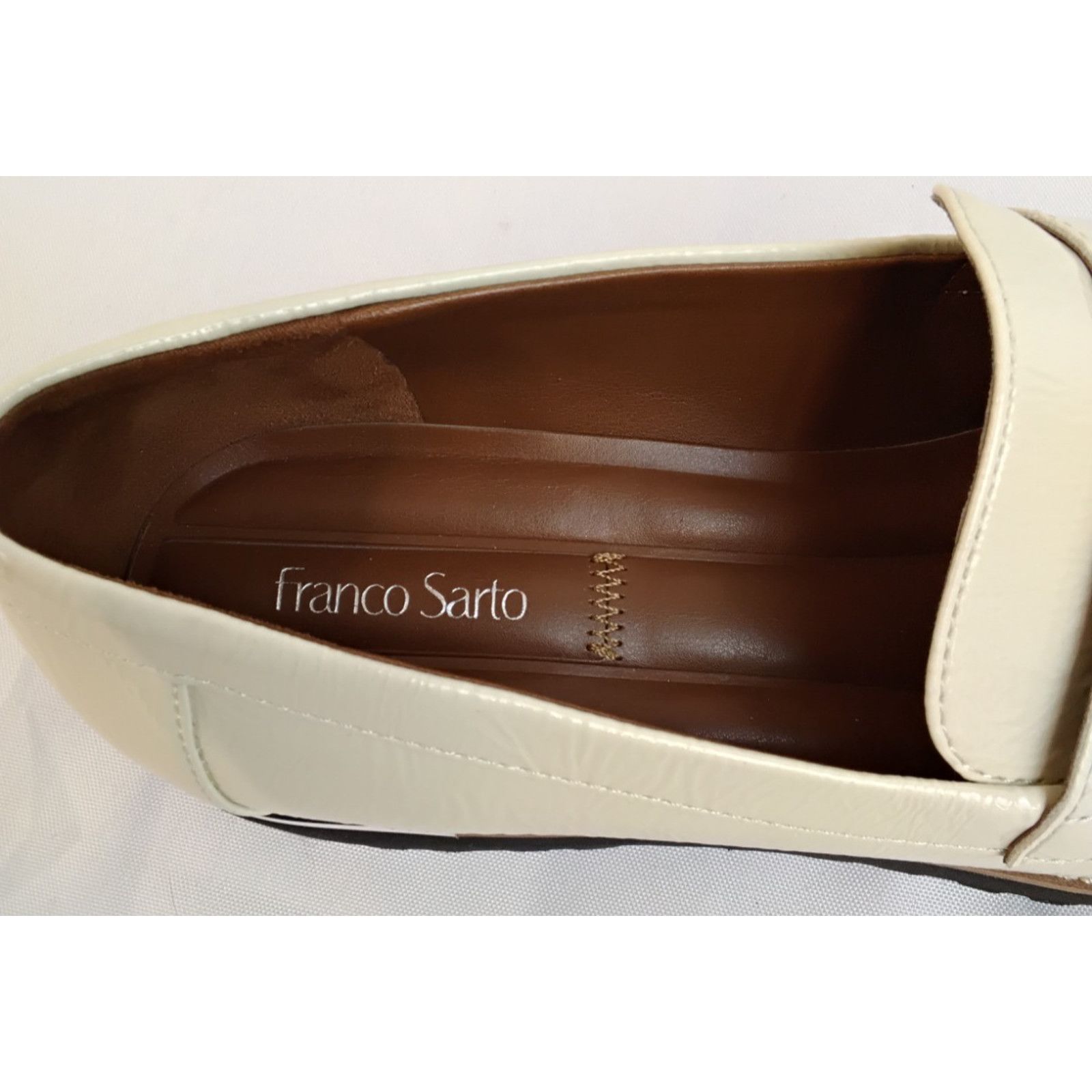 Franco Sarto Franco Sarto Patent Leather Tassel Loafers Women's 8.5 Ivory Size US 8.5 / IT 38.5 - 10 Thumbnail