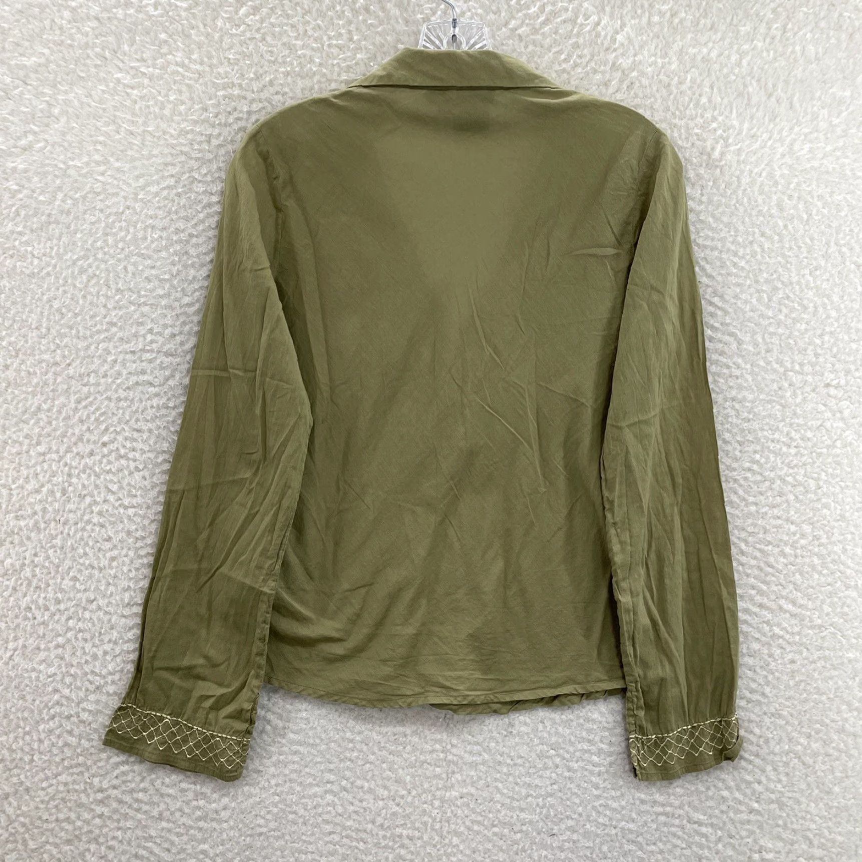 Vintage VINTAGE Rampage Bohemian Floral Embroidered Top Shirt L Green Ladies Mens Womens Size L / US 10 / IT 46 - 2 Thumbnail