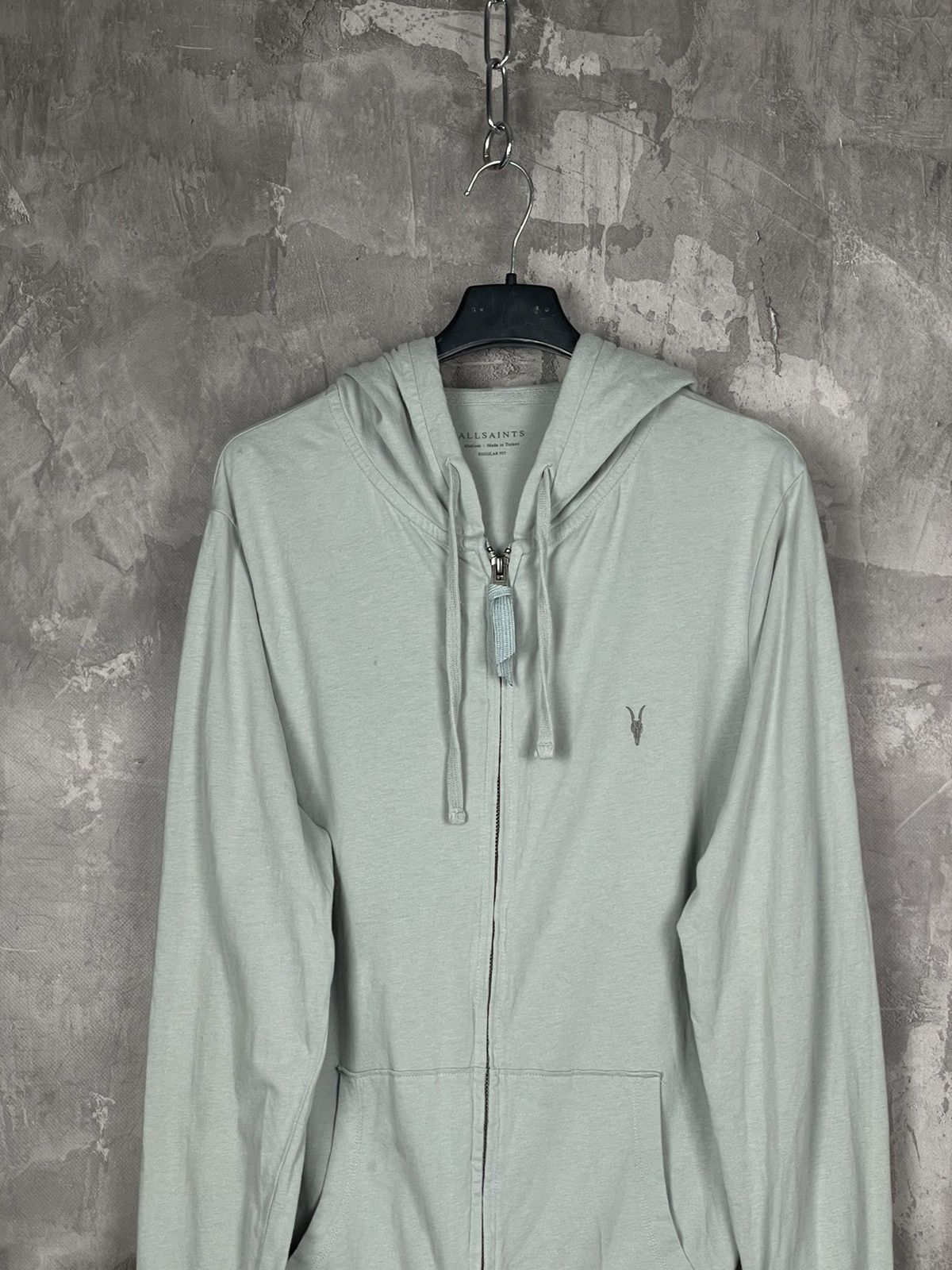 Allsaints × Japanese Brand Allsaints Black Japanese Style Y2K Zip Up Hoodie Blank Size M / US 6-8 / IT 42-44 - 2 Thumbnail
