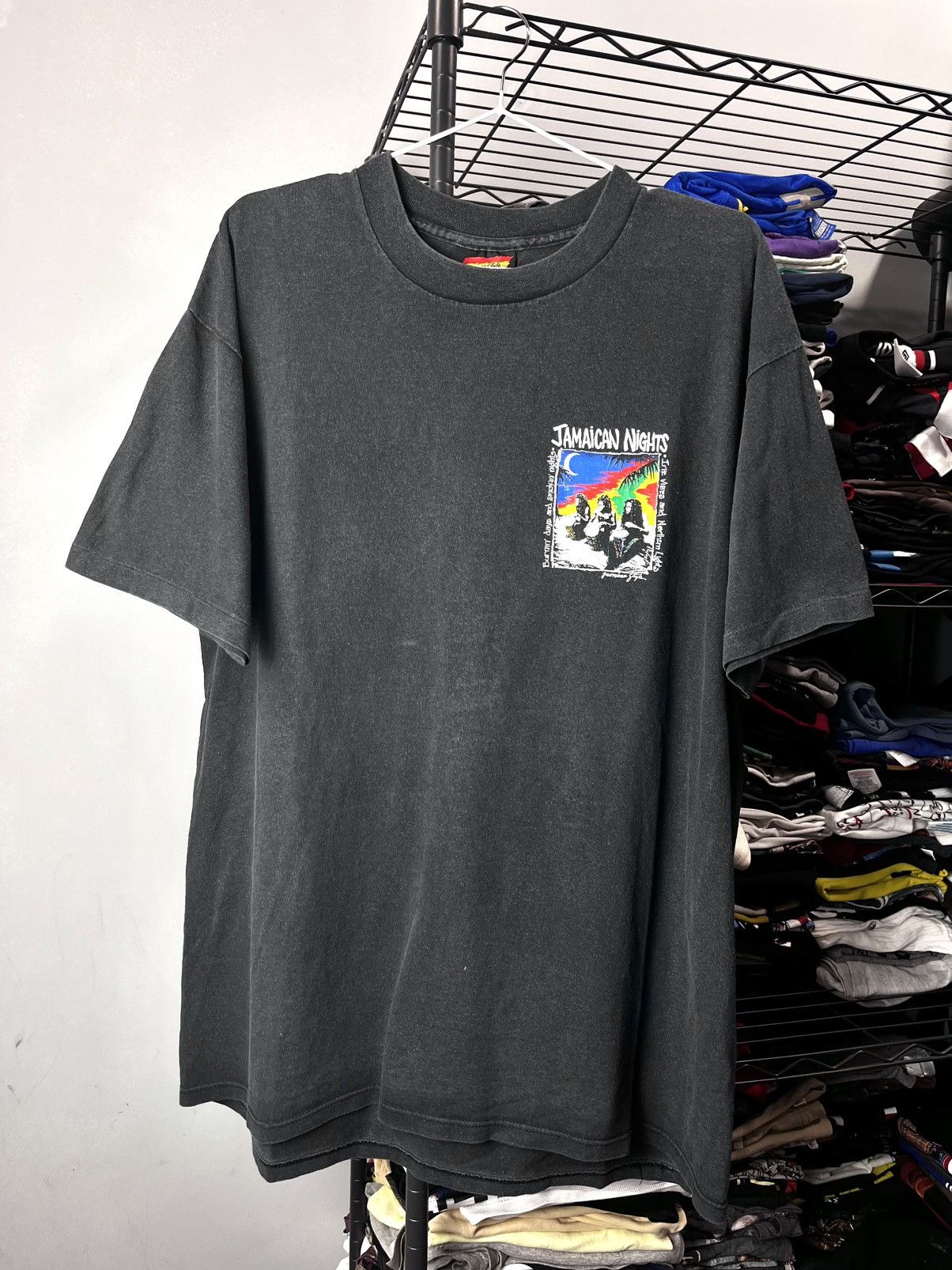 Bob Marley 1990’s Vintage Bob Marley Jamaica Nights T Shirt Stussy Size US XL / EU 56 / 4 - 2 Thumbnail