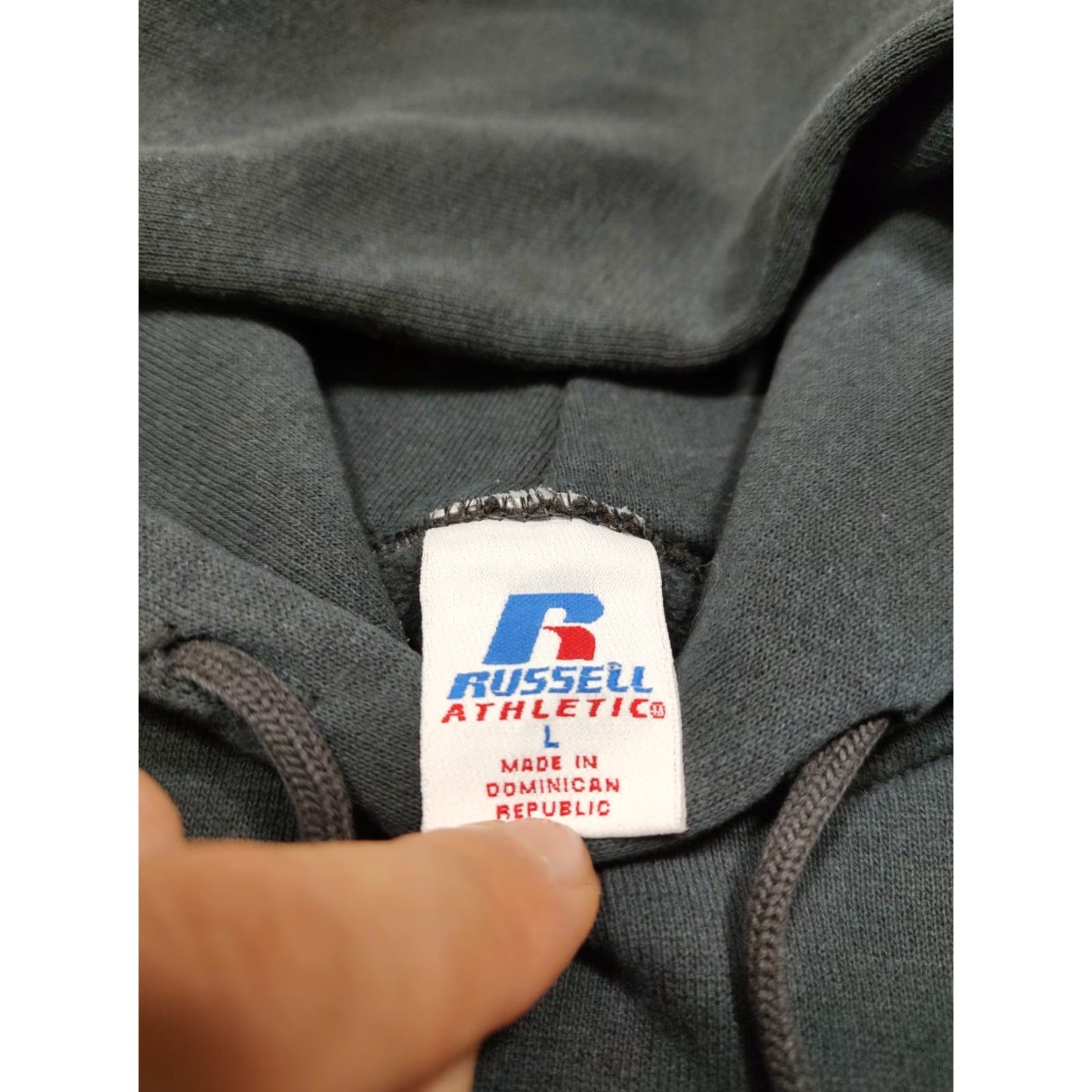 Russell Athletic VINTAGE Russell Athletic Hoodie Sweatshirt Black Large Mens Vikings 90s Pullover Drawstring Cotton Blend Shirt? Size US L / EU 52-54 / 3 - 5 Thumbnail