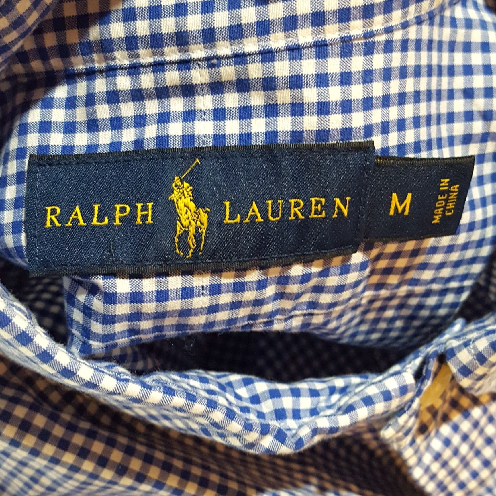 Ralph Lauren Vintage Ralph Lauren Men’s Medium Blue Plaid Gingham Cotton Button-Up Shirt Casual Preppy Retro 90s Size US M / EU 48-50 / 2 - 6 Thumbnail