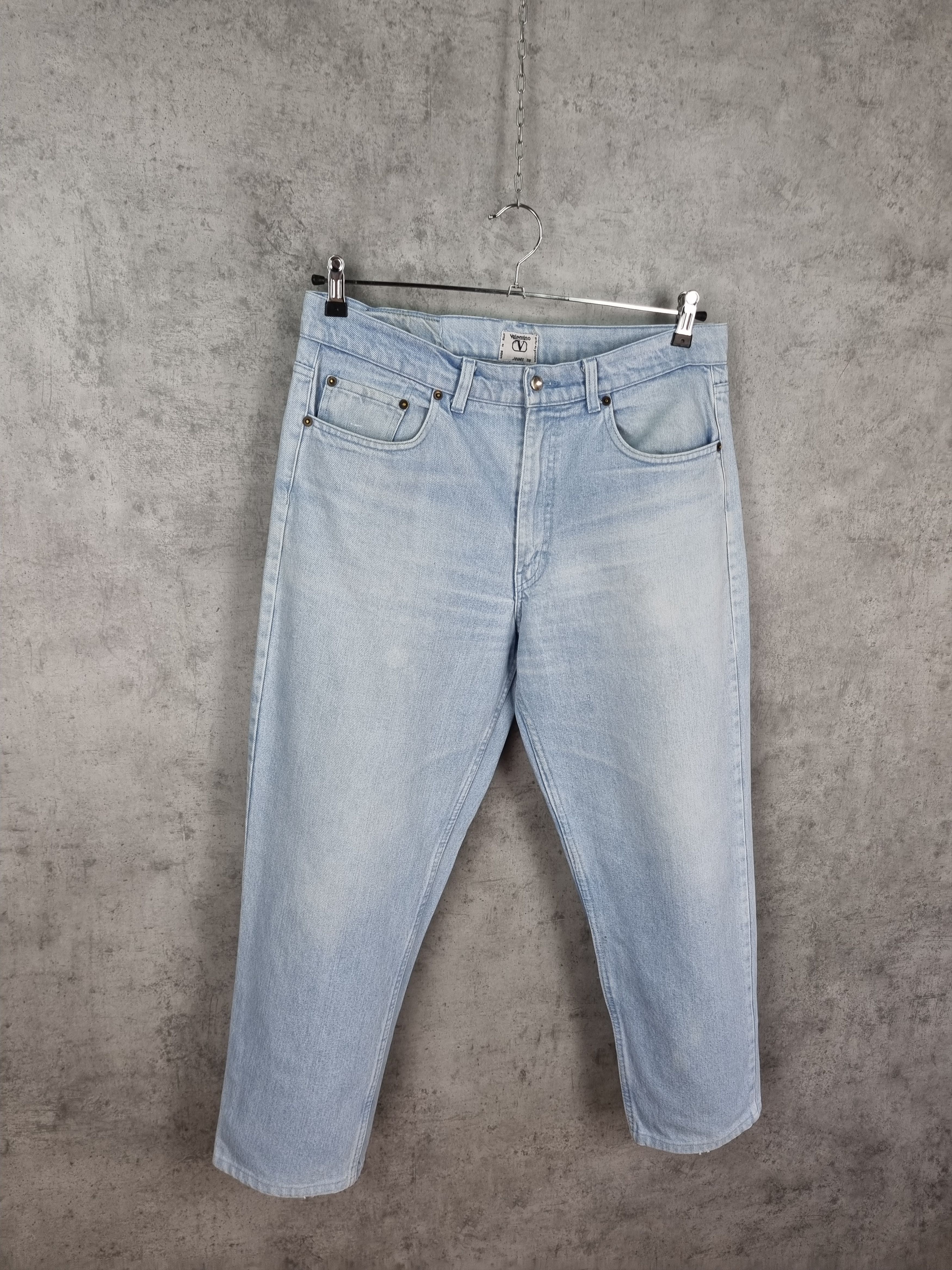Gianni Valentino × Valentino 80s Vintage VALENTINO Bootcut Cropped Jeans Size US 33 - 3 Thumbnail