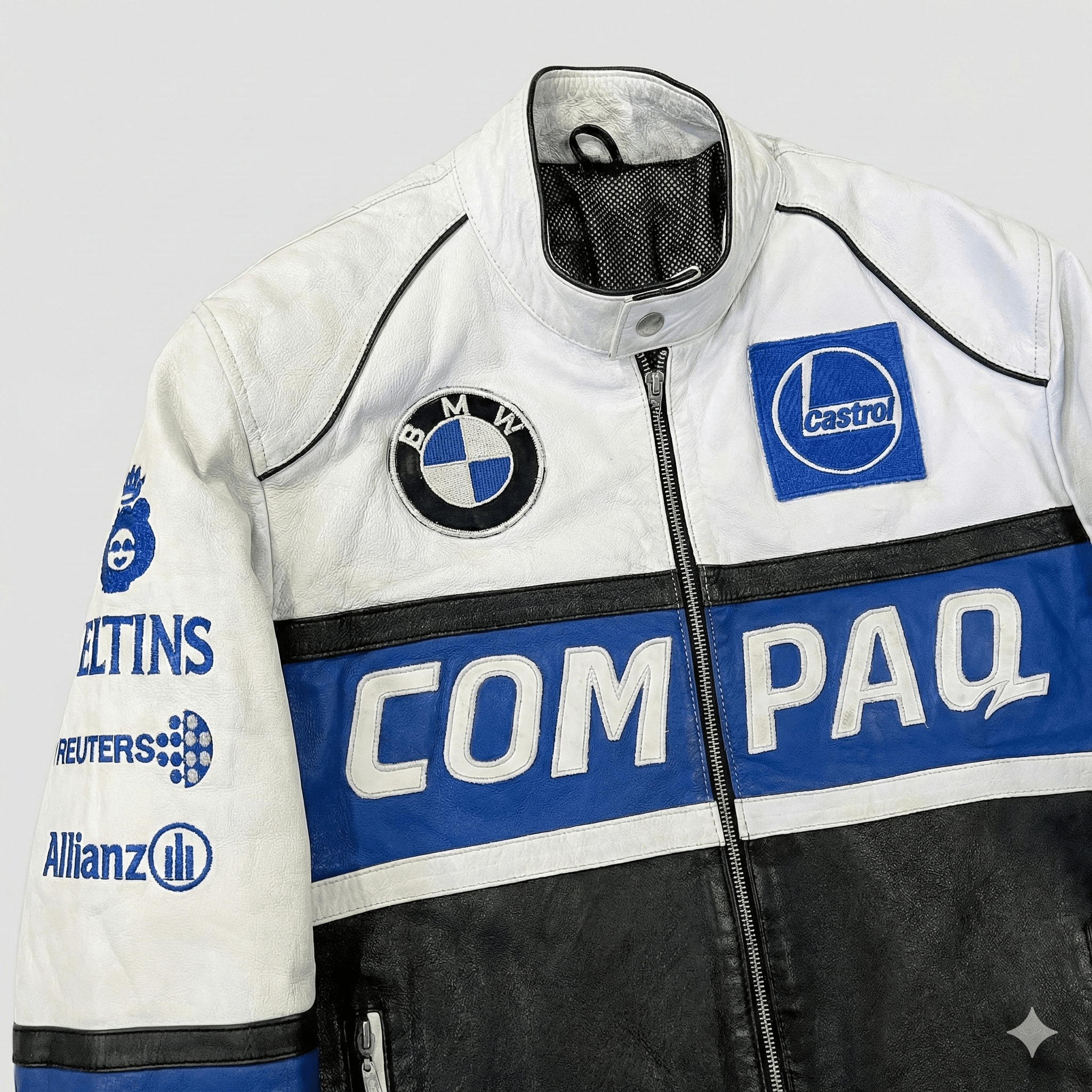 BMW 🔥 Vintage BMW Williams F1 Team Leather Racing Jacket Y2K Size XL / US 12-14 / IT 48-50 - 4 Thumbnail
