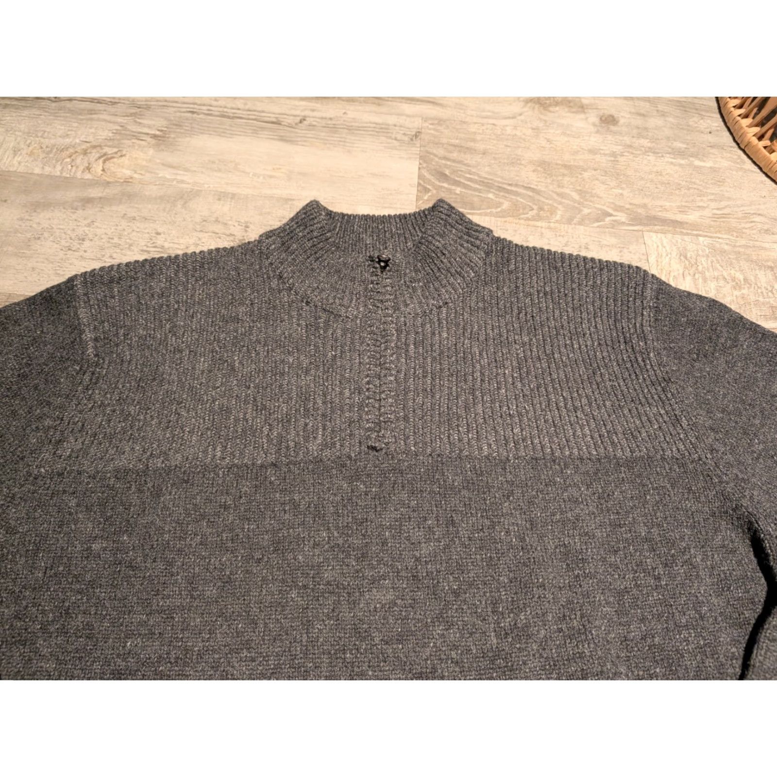 Vintage VINTAGE Woolrich Wool Blend 1/4 Zip Sweater 2XL Charcoal Gray Men's Heavyweight Pullover Outdoor Classic Size US XXL / EU 58 / 5 - 4 Thumbnail