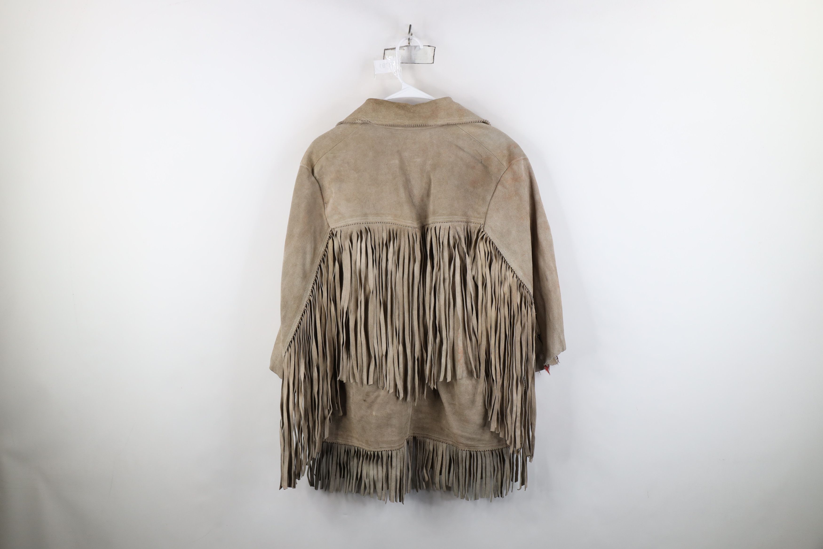 Vintage Vintage 60s 70s Streetwear Western Suede Leather Jacket Size US L / EU 52-54 / 3 - 12 Thumbnail