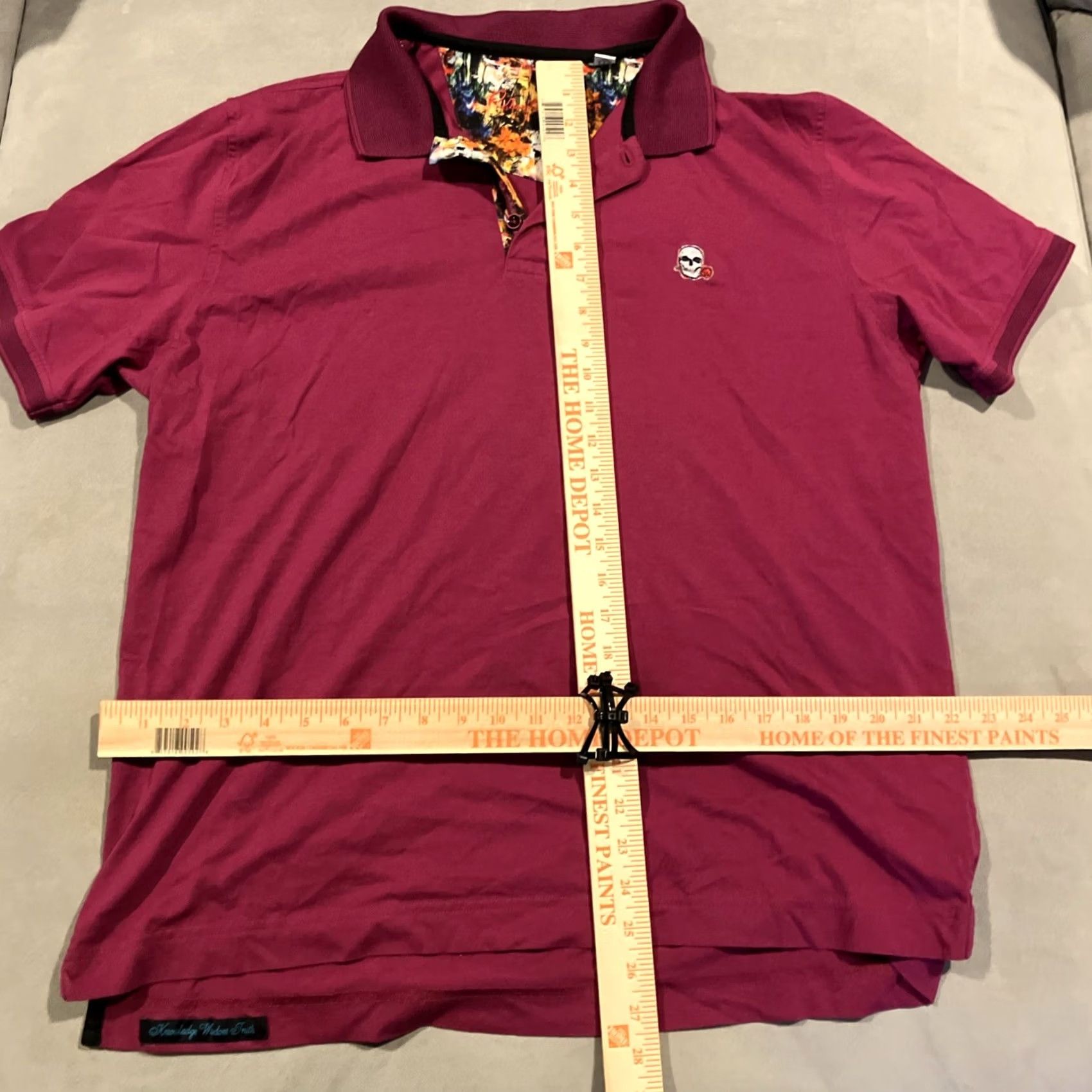 Robert Graham Robert Graham Polo Shirt Mens XL 100% Cotton Embroidered Burgundy Golf Polo Size US XL / EU 56 / 4 - 5 Thumbnail