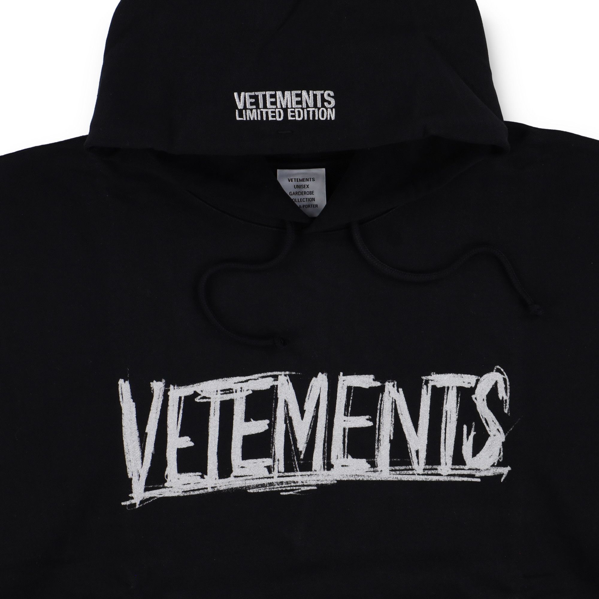Vetements Black and Silver World Tour Logo Oversized Hoodie Size M / US 6-8 / IT 42-44 - 5 Thumbnail