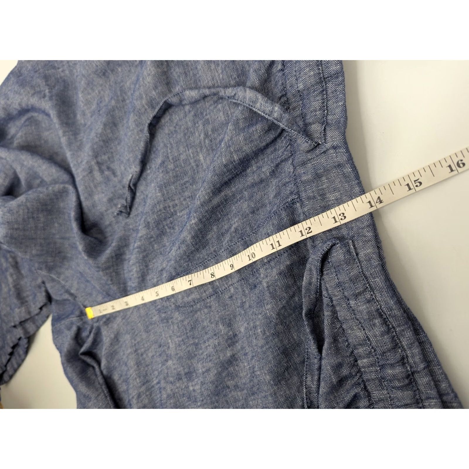 Old Navy Old Navy Linen Blend Wide Leg Pants Womens 2XL Chambray Blue 675993 Size 40" / US 18 - 7 Thumbnail