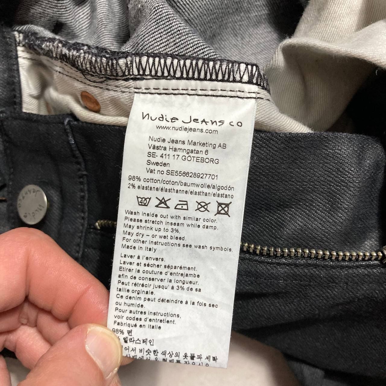 Nudie Jeans Nudie Jeans Thin Finn Back 2 Black 12Oz Selvage Size US 30 / EU 46 - 11 Thumbnail