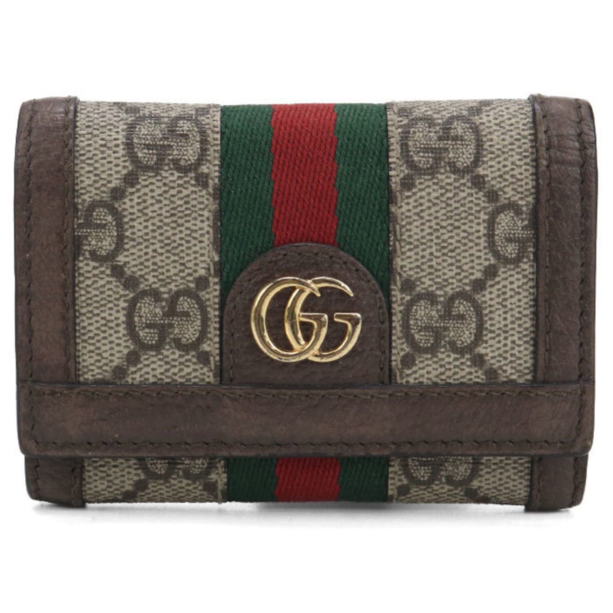 Gucci GUCCI Ophidia Tri-fold Wallet 644334 Women's Beige Size ONE SIZE - 1 Thumbnail