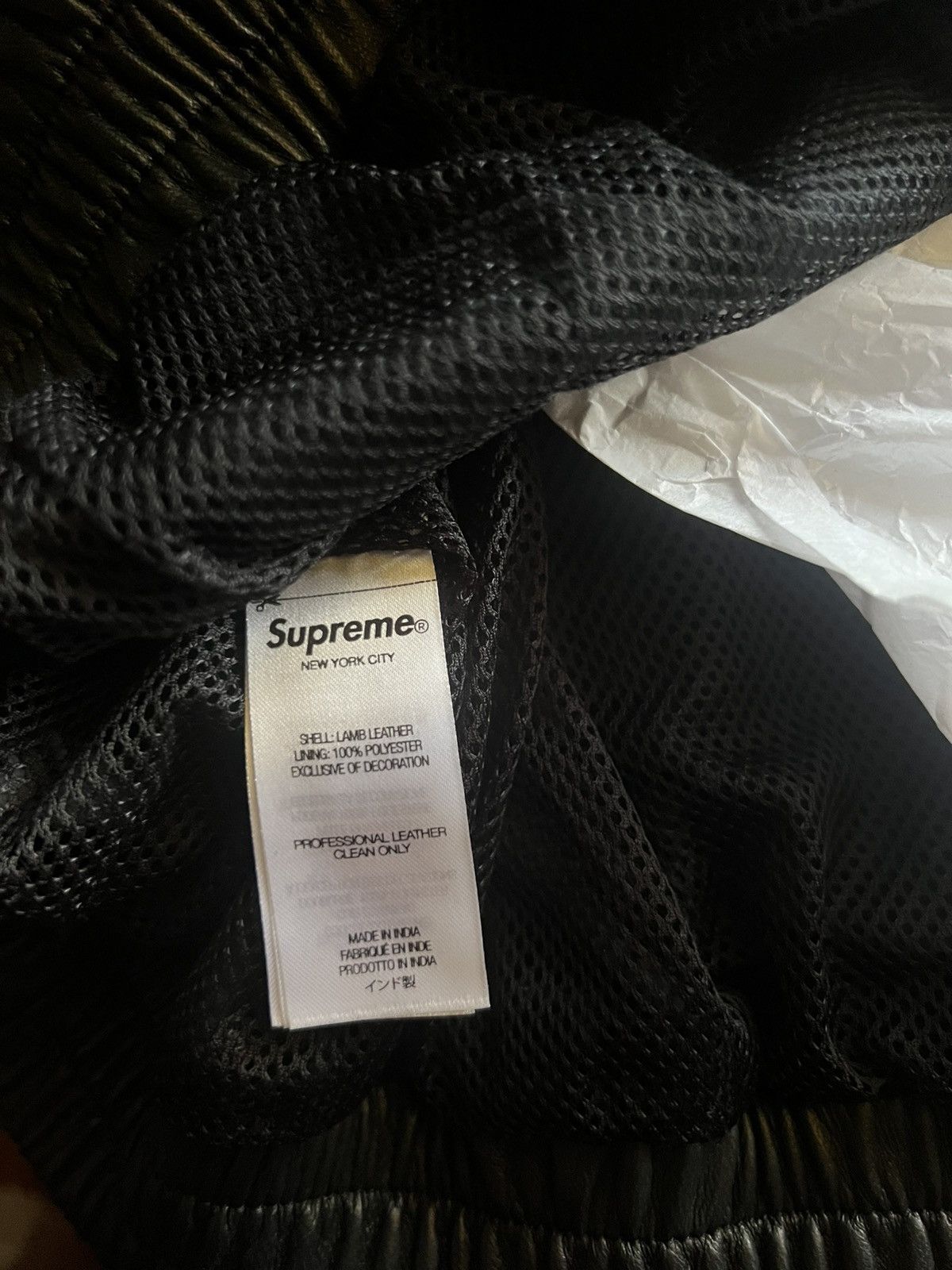 Supreme × Umbro Supreme Umbro Leather Track Jacket Black Size US L / EU 52-54 / 3 - 9 Thumbnail