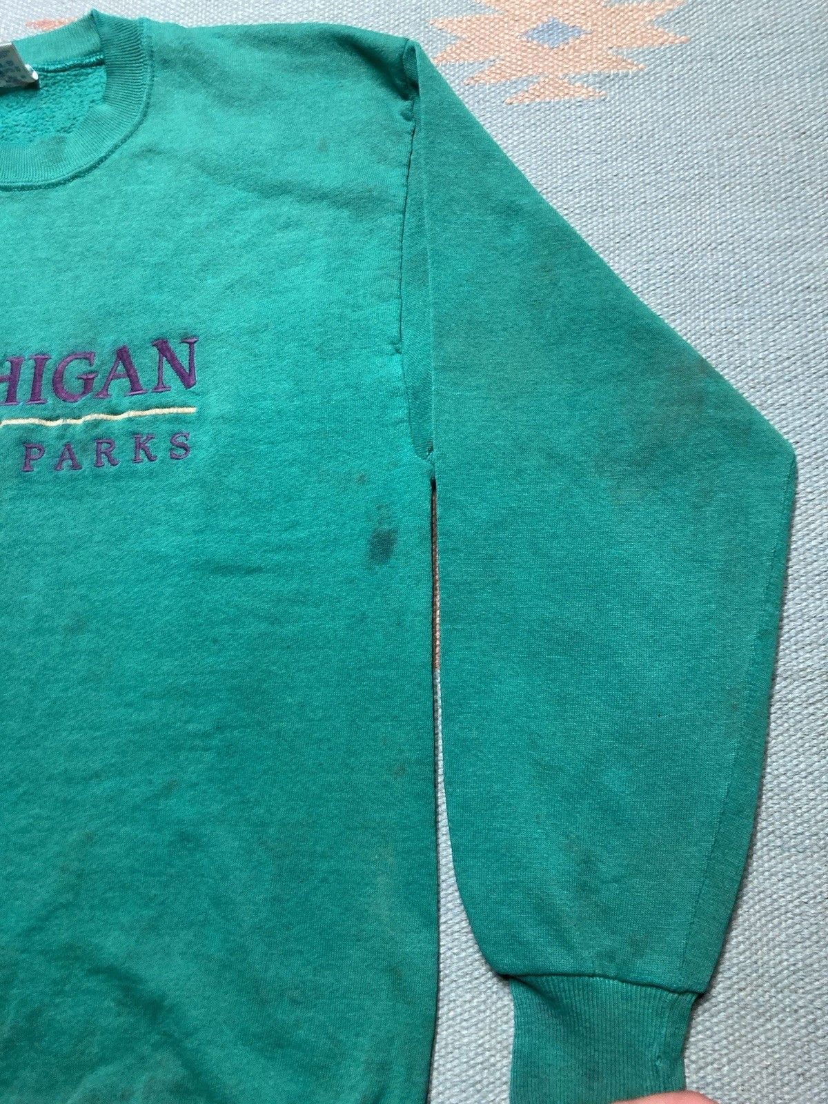 Vintage 80s crewneck sweatshirt Michigan state parks distressed L Size US L / EU 52-54 / 3 - 2 Thumbnail