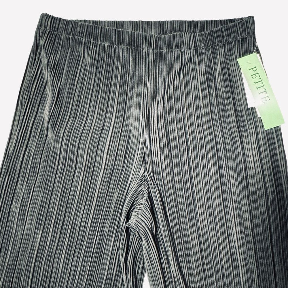 Other NWT New Rafaella Pleated Black Wide Leg Pants Size XL Petit Size 38" / US 16 / IT 52 - 4 Thumbnail