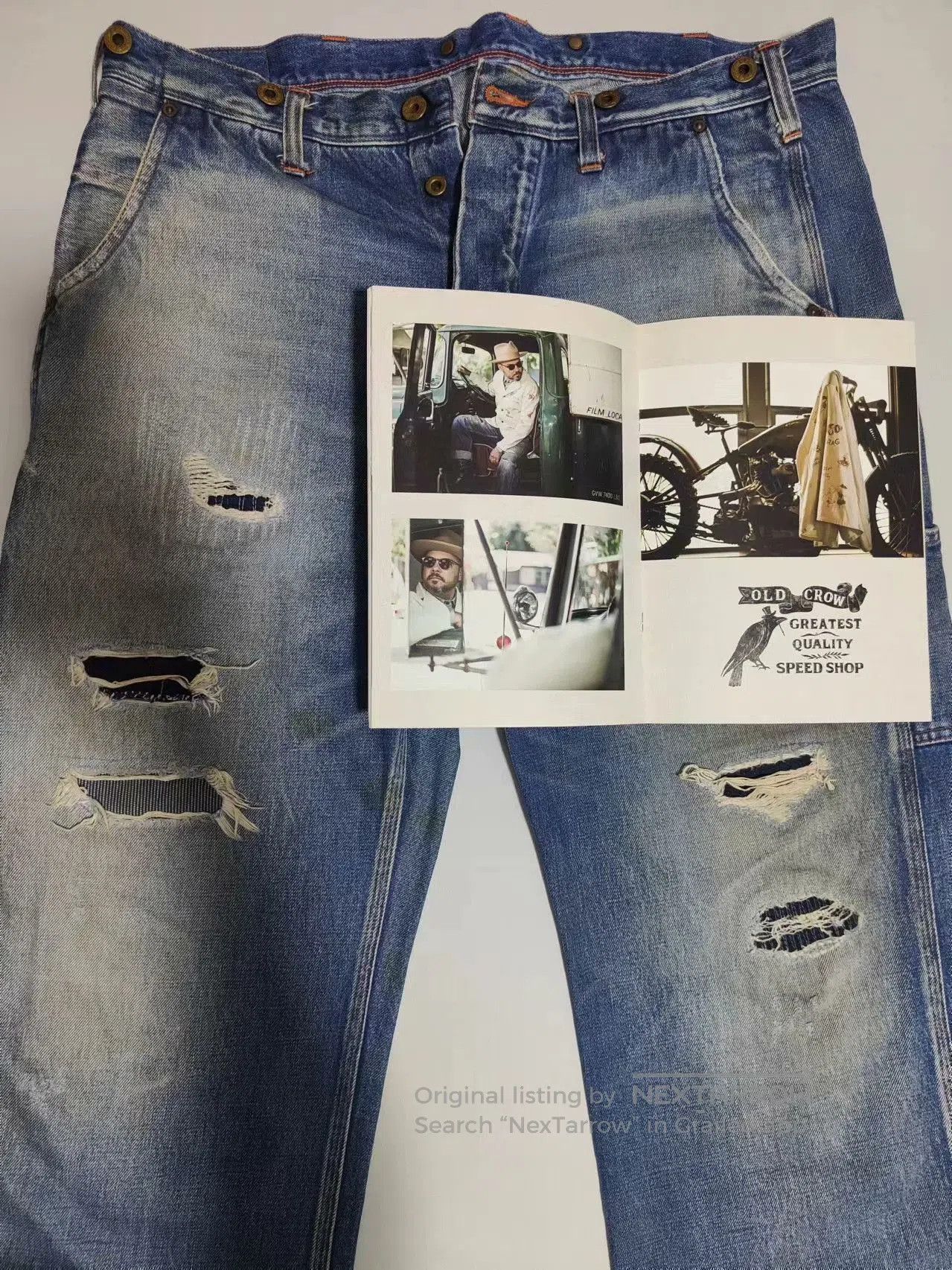 Oldblue Co. Oldcrow Speed Shop Vintage Jeans. Size US 30 / EU 46 - 3 Thumbnail