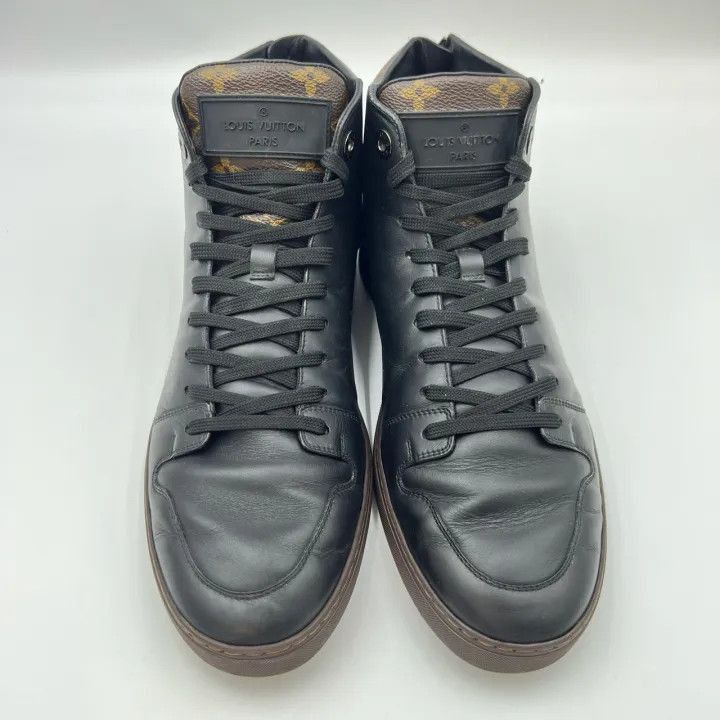 Louis Vuitton Louis Vuitton Black High-Top Leather Sneakers -2508 Size US 8.5 / EU 41-42 - 2 Thumbnail