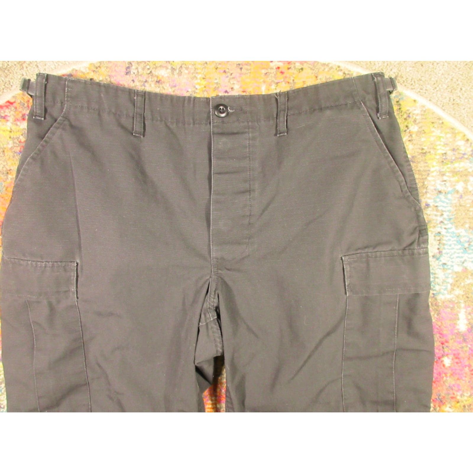Vintage Tru Spec Cargo Pants Mens Black Tactical Rip Stop Adjustable Waist Cargo Pocket Cargo Pants Regular Tapered USA Army 36 in Black Hands Mens Size US 36 / EU 52 - 6 Thumbnail