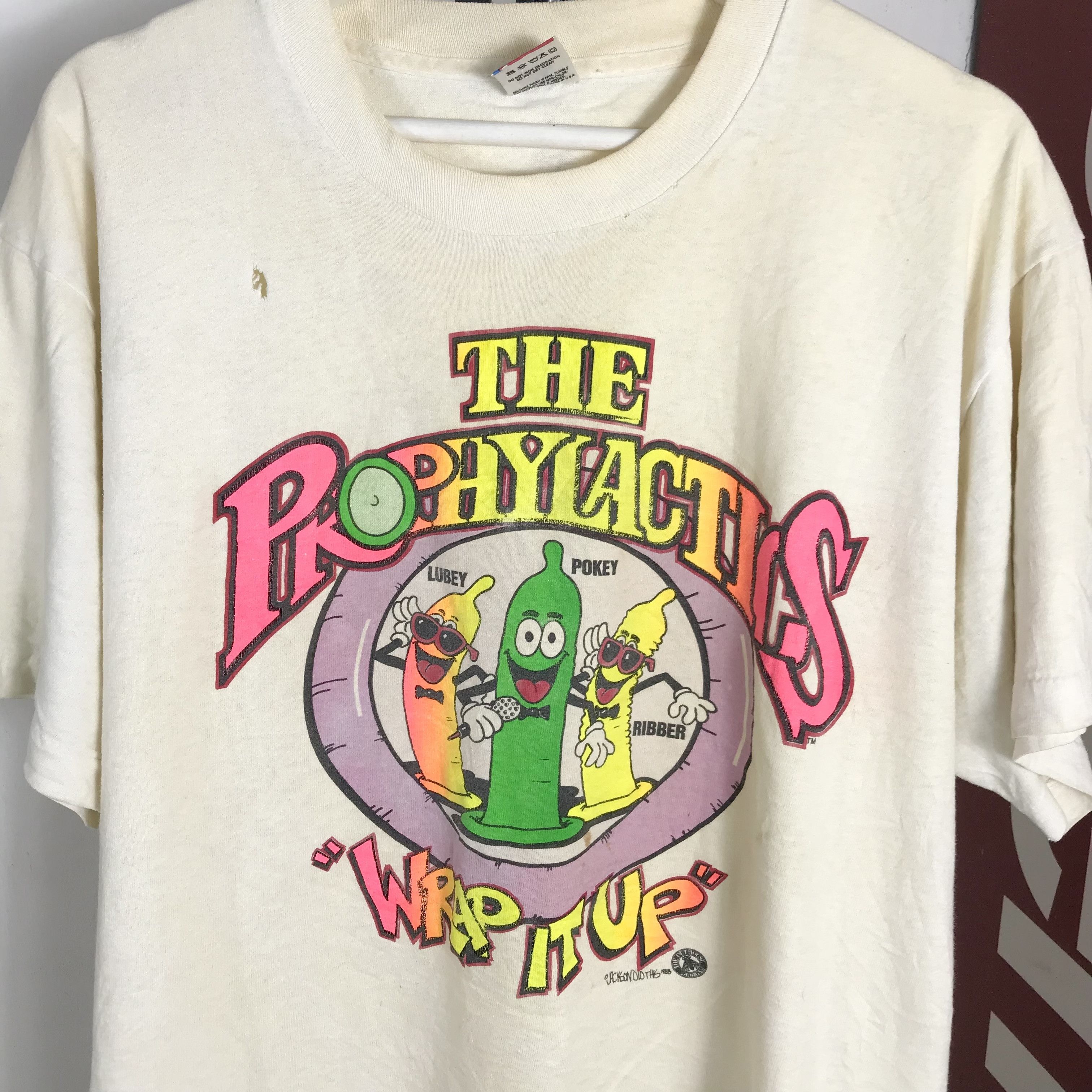 Vintage Vintage 1988 Capt Condom “Wrap That Rascal” Tee Single Size US XL / EU 56 / 4 - 3 Thumbnail