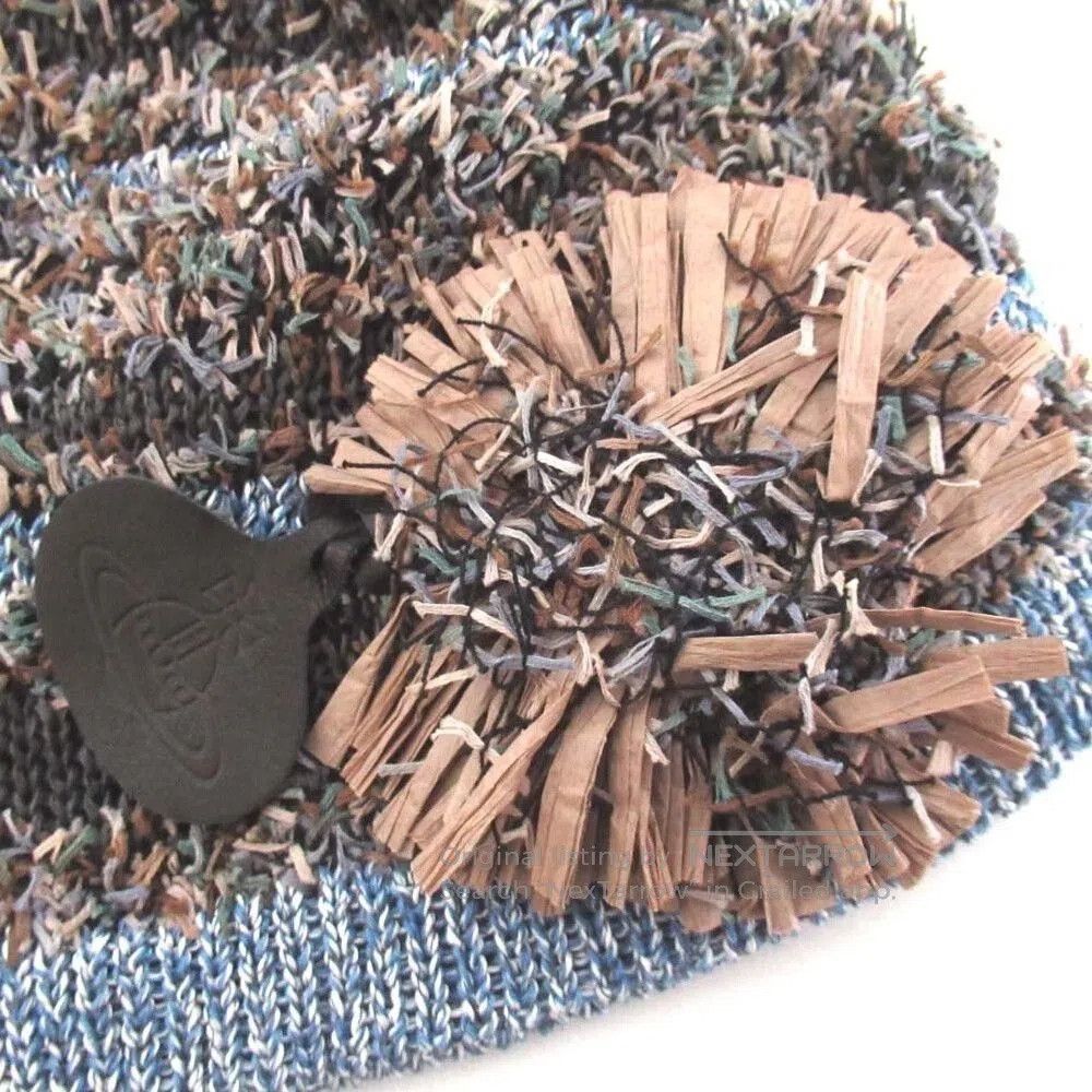 Vivienne Westwood Vivienne Westwood Knitted Hat in Blue Gray. Size ONE SIZE - 3 Thumbnail