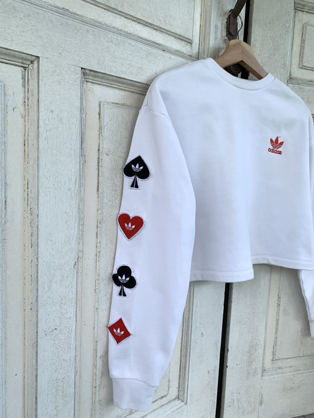 Adidas × Designer Beautiful Adidas Poker Crop Top sweatshirt Size M / US 6-8 / IT 42-44 - 2 Thumbnail