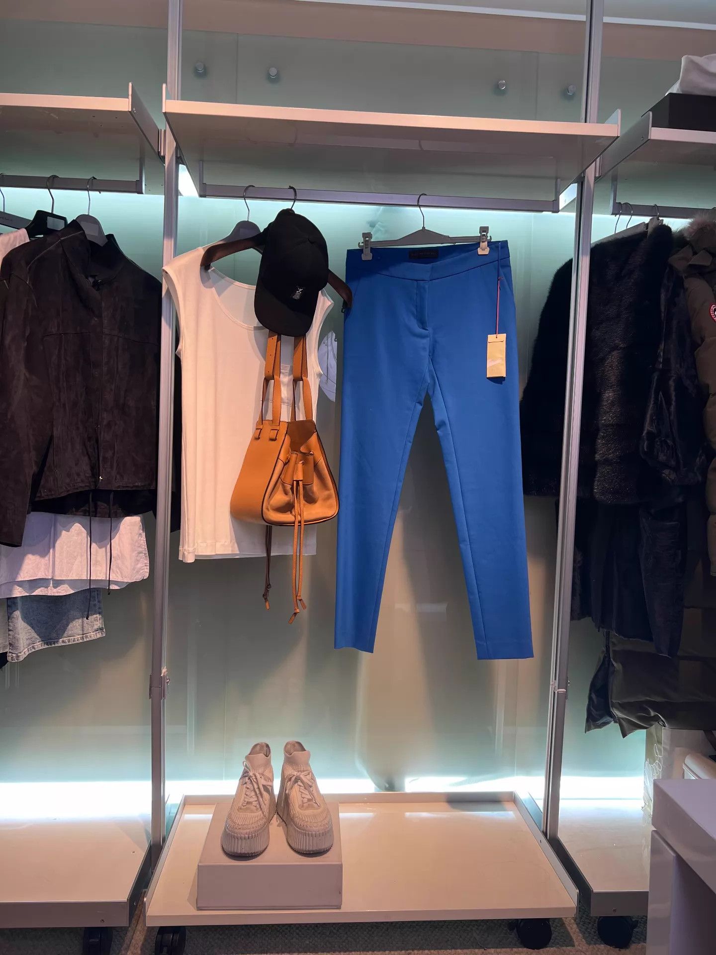 Stella McCartney Stella McCartney Bright Blue Straight Trousers 42 Size 28" / US 6 / IT 42 - 1 Thumbnail