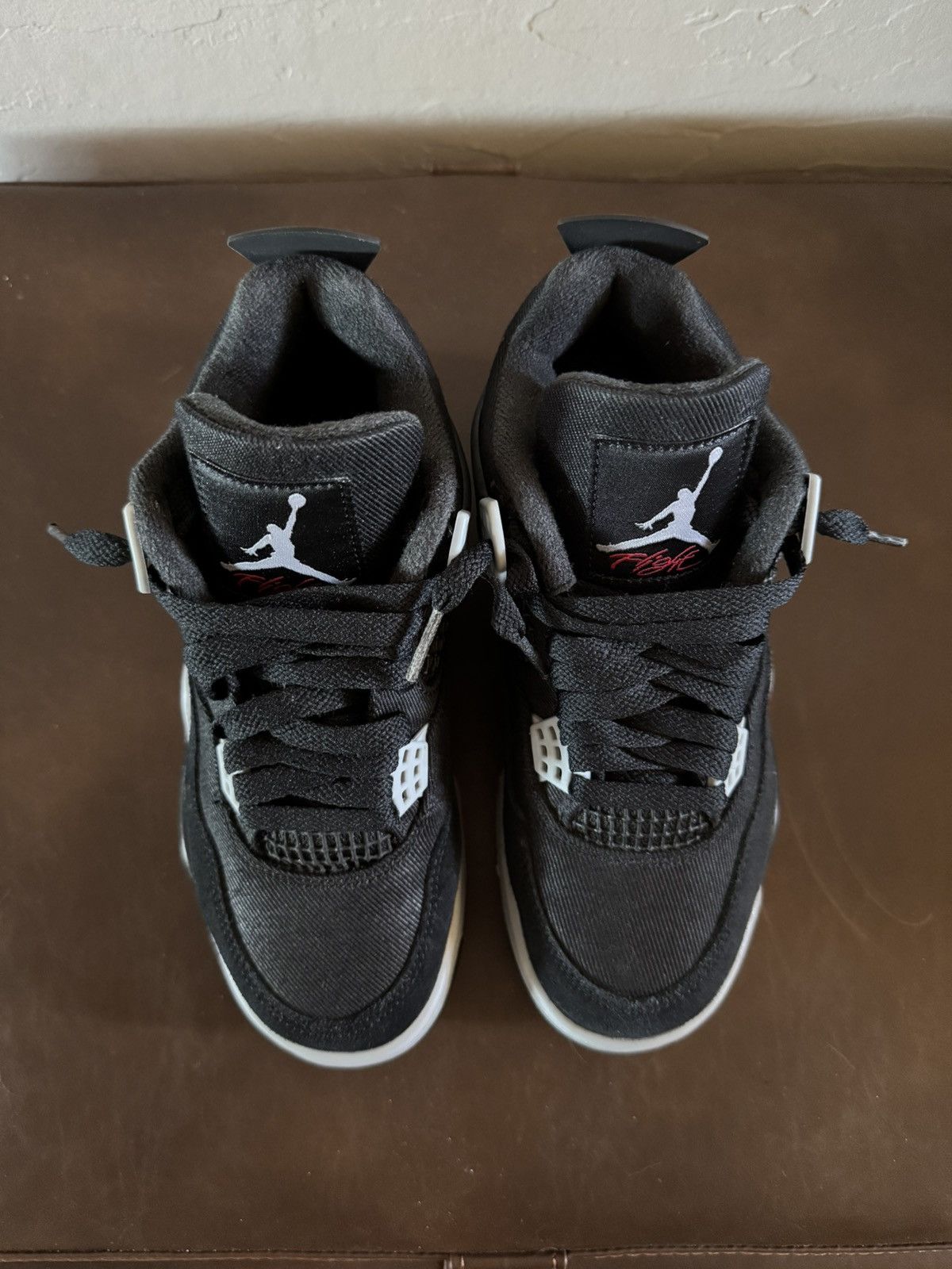 Jordan Brand Black Canvas Jordan 4s ‘2022’ Size US 5.5 / IT 35.5 - 8 Thumbnail