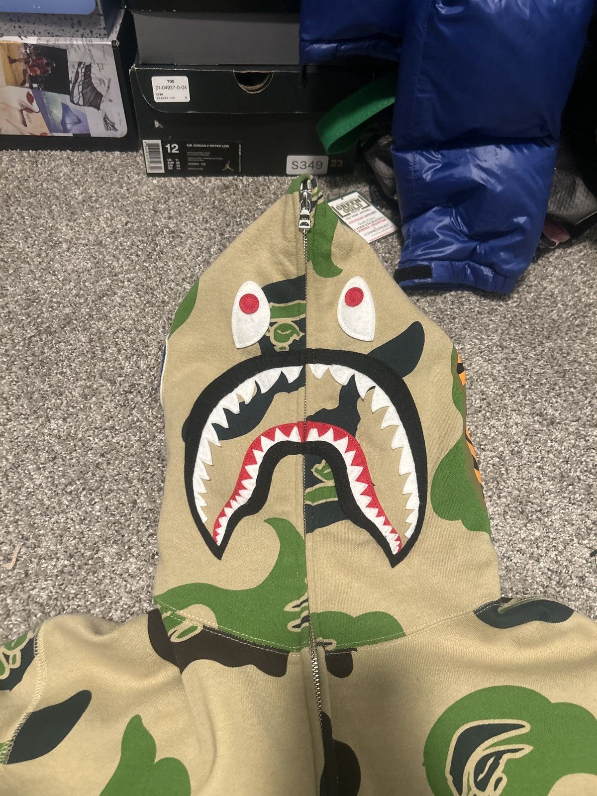 Bape Def Camo Shark Full Zip Hoodie Size US L / EU 52-54 / 3 - 2 Thumbnail
