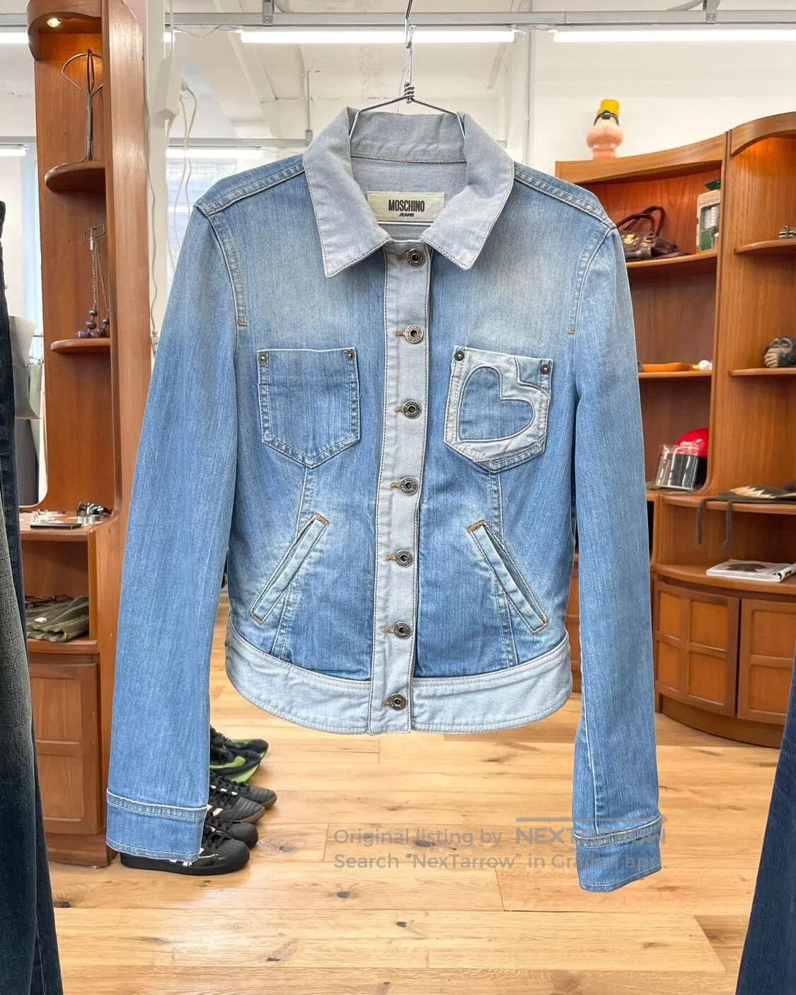 Moschino Moskino Vintage Cupid Denim Jacket. Size M / US 6-8 / IT 42-44 - 3 Thumbnail