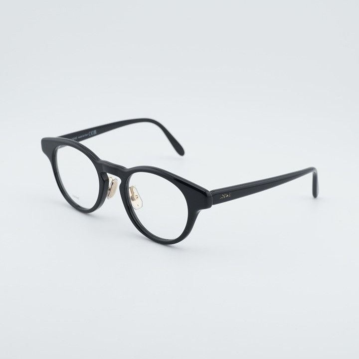 Loewe Loewe LW50085F 001 Unisex Eyeglasses Black 49mm Round Frame Size ONE SIZE - 1 Thumbnail