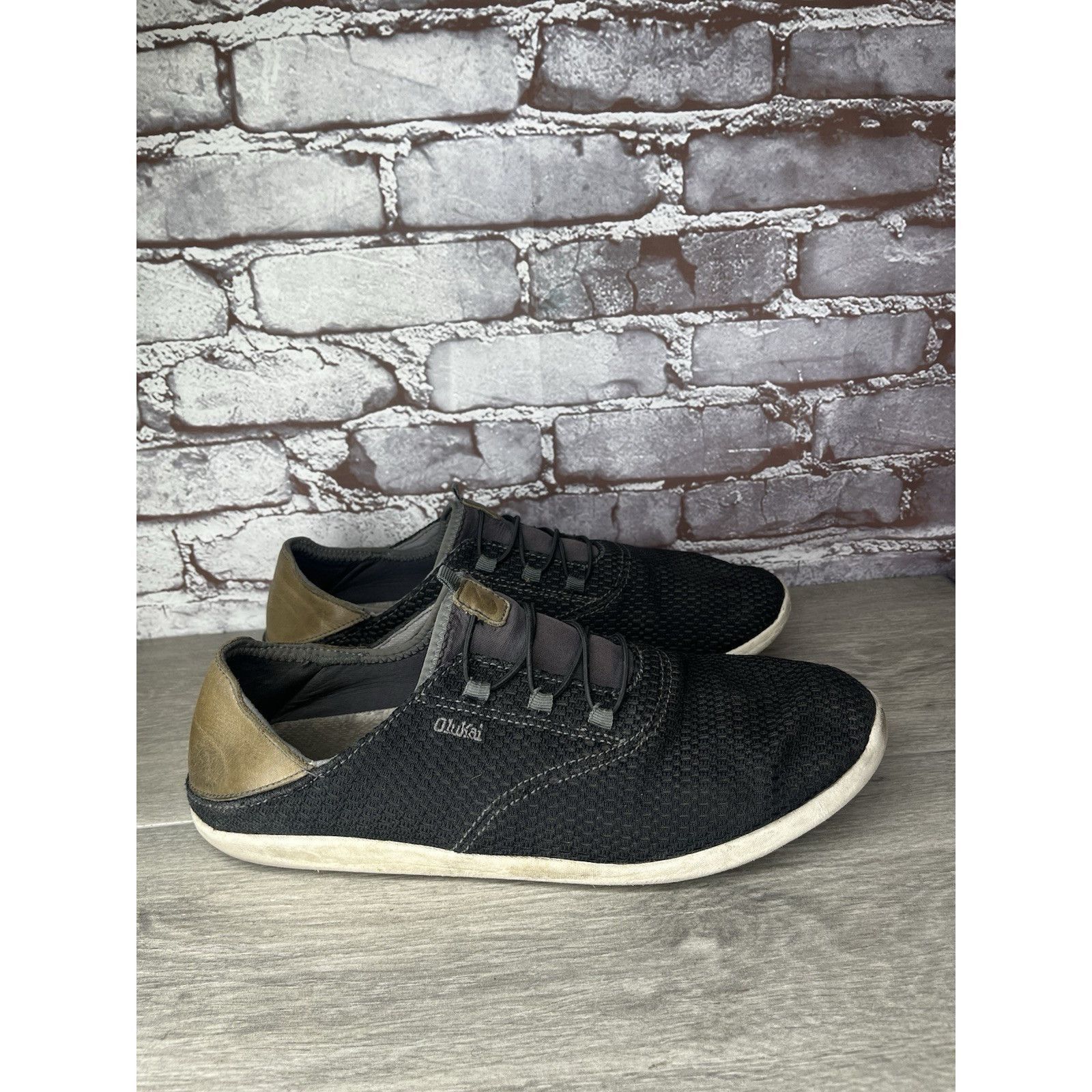 Olukai OLUKAI Alapa Li Black Textile Lace Up Athletic Sneakers Shoe Size US 12 / EU 45 - 13 Thumbnail