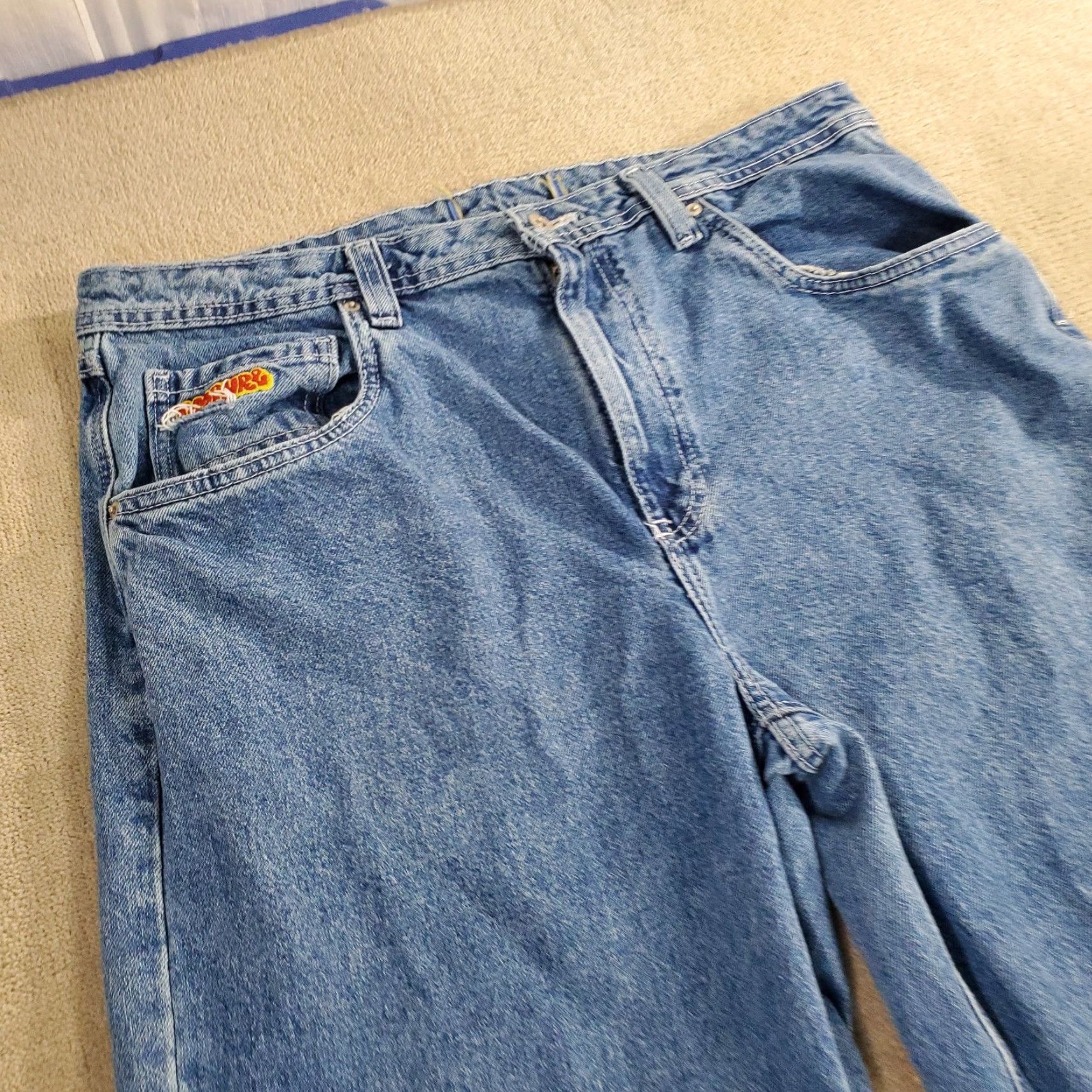 Empyre VINTAGE Empyre Jeans Mens 36x30 Blue Relaxed Straight Baggy Wide Leg READ* Size US 36 / EU 52 - 2 Thumbnail