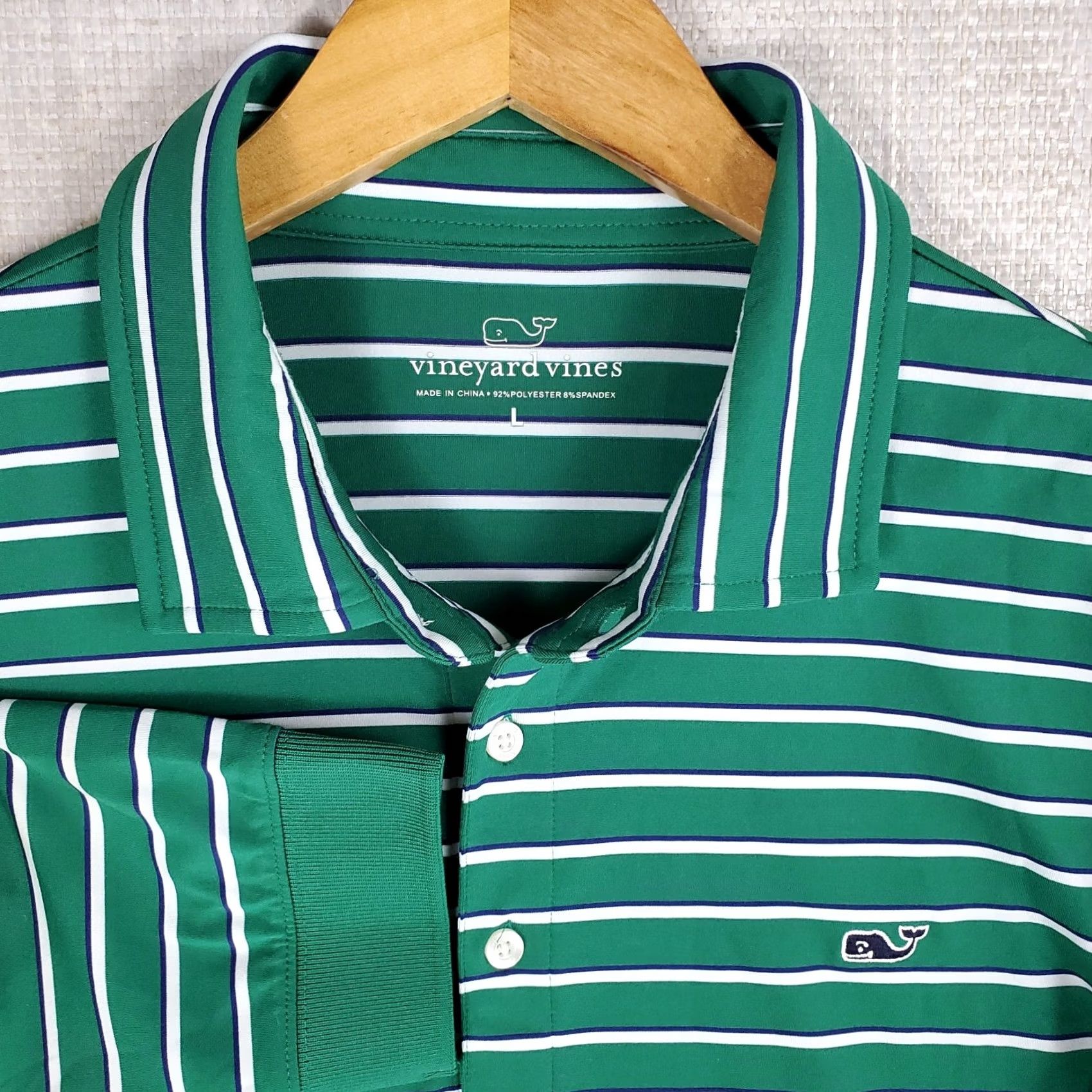 Vineyard Vines VINEYARD VINES Polo Shirt Size Large Green Performance Golf Long Sleeve Mens Size US L / EU 52-54 / 3 - 4 Thumbnail