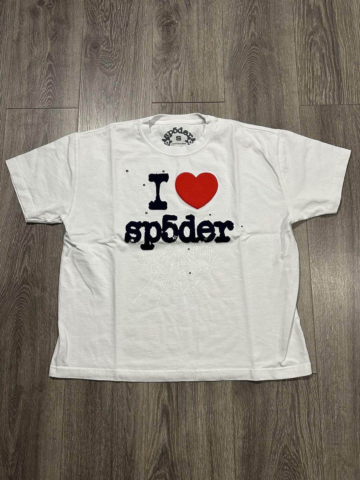 image of Spider Worldwide Sp5Der Souvenir Tee in White, Men's (Size Small)