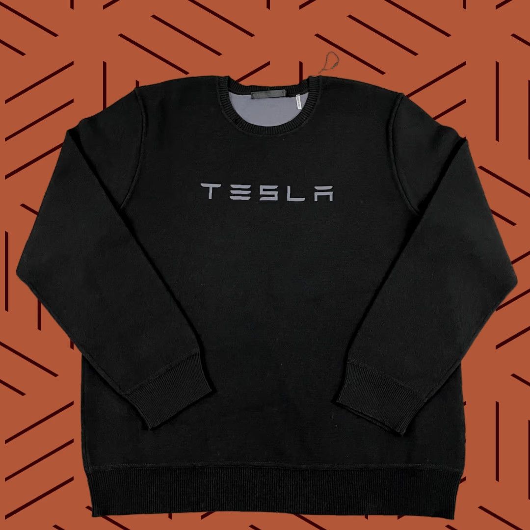Vintage VINTAGE Tesla Sweater Men's 2XL Crewneck Wool Blend Black Pullover Casual Winter Size US XXL / EU 58 / 5 - 1 Thumbnail
