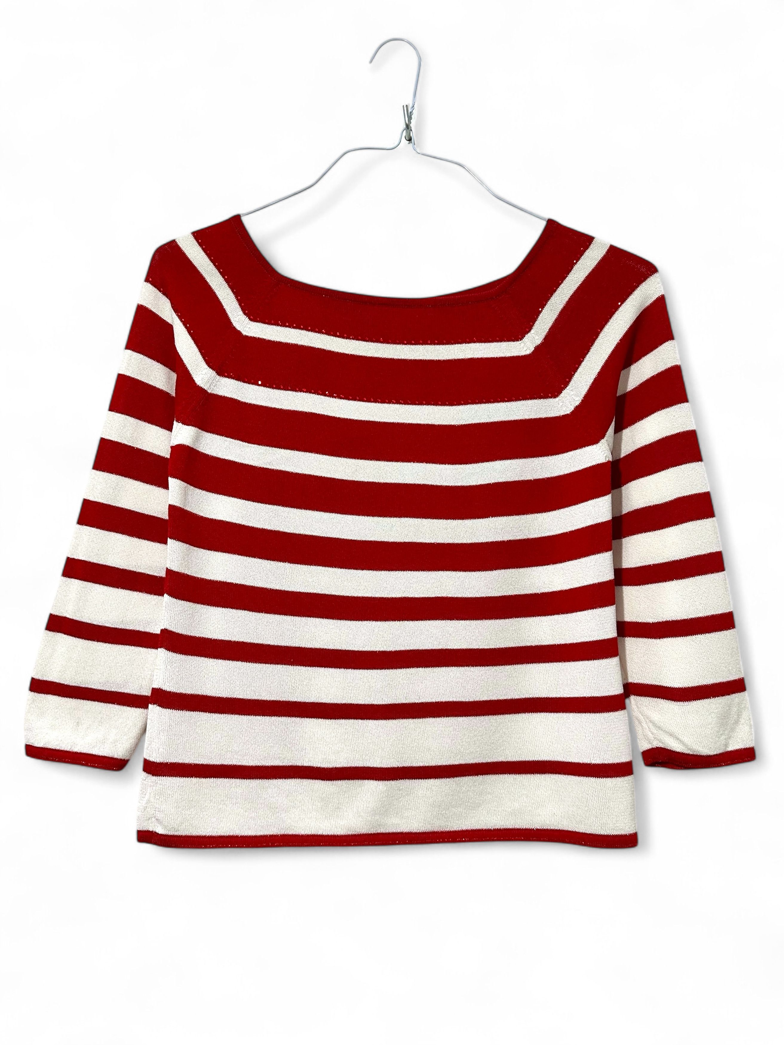Escada Escada Striped Knitted Sweater 36/S Size S / US 4 / IT 40 - 2 Thumbnail