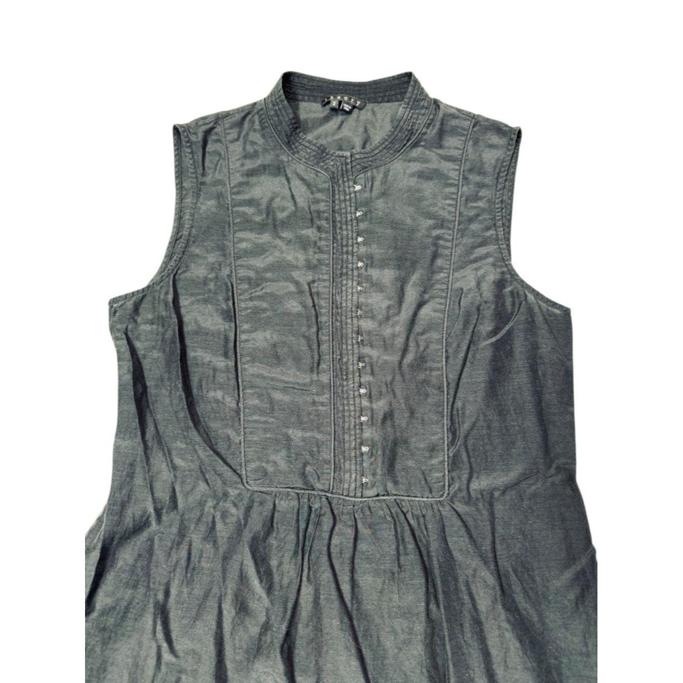 Theory Theory CYRENA PRISTINE Silk Cotton Black Mini Dress Size 2 Size XS / US 0-2 / IT 36-38 - 4 Thumbnail