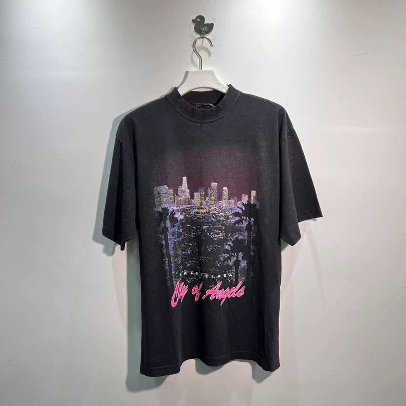 Balenciaga Los Angeles Night Scene Old Printed Logo Short