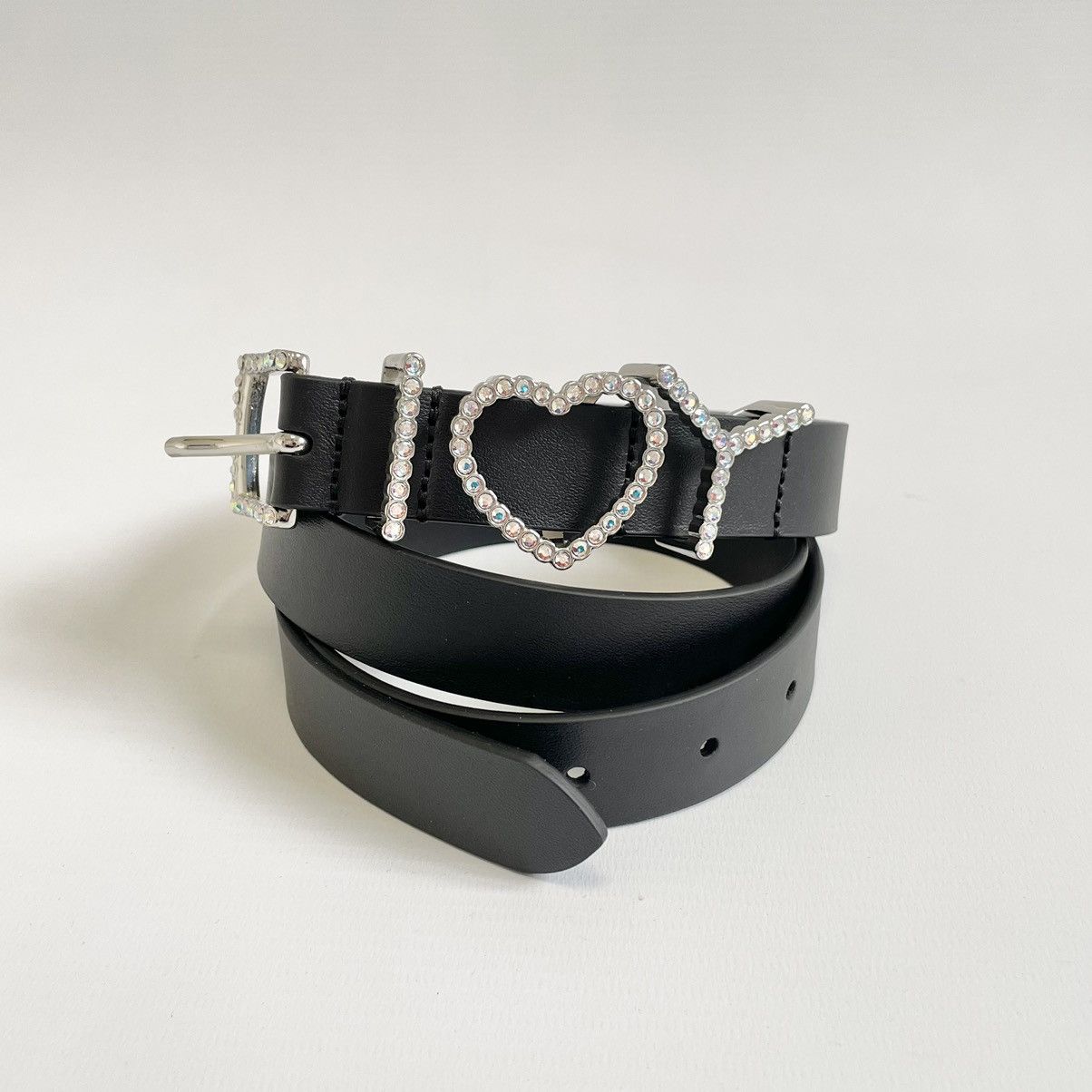 Y/Project Rhinestone ‘I Heart Y’ Buckle Belt Size 32 - 1 Thumbnail