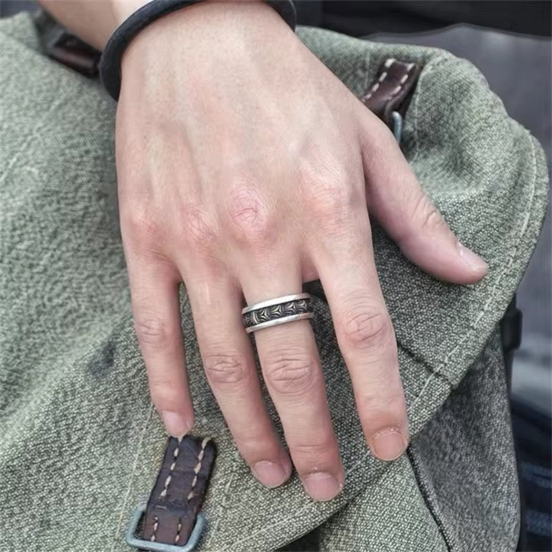Jewelry × Vintage General Token Design Gold Silver Collision Men Finger Ring Size ONE SIZE - 4 Thumbnail