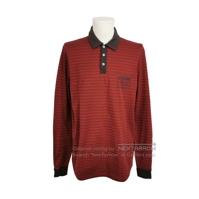 Louis Vuitton Louis Vuitton Striped Long Sleeve Polo T-Shirt. Size US XL / EU 56 / 4 - 1 Thumbnail