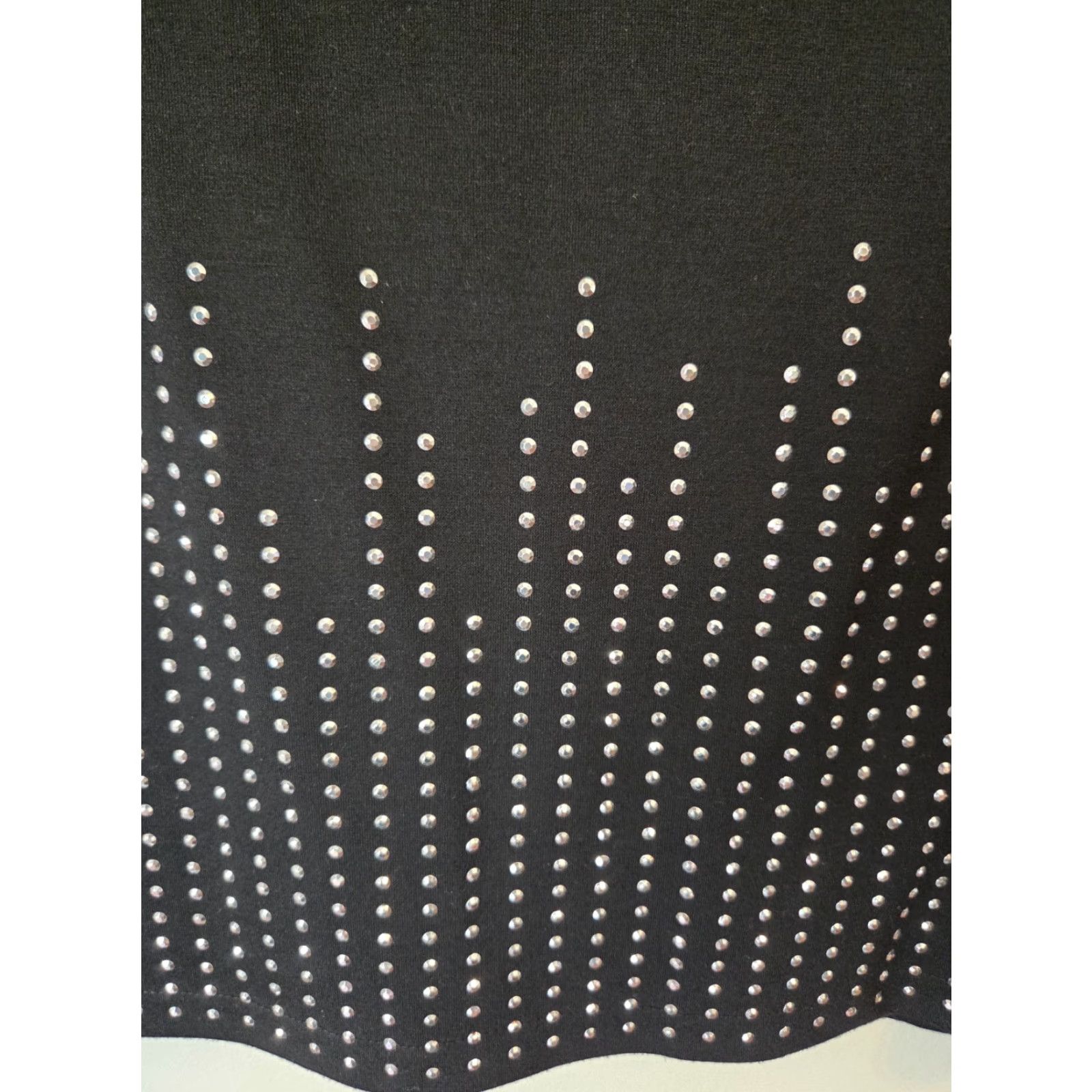 Vintage Ashro Skirt Womens Size 6 Black Studded Pencil New Wave Size 28" / US 6 / IT 42 - 2 Thumbnail