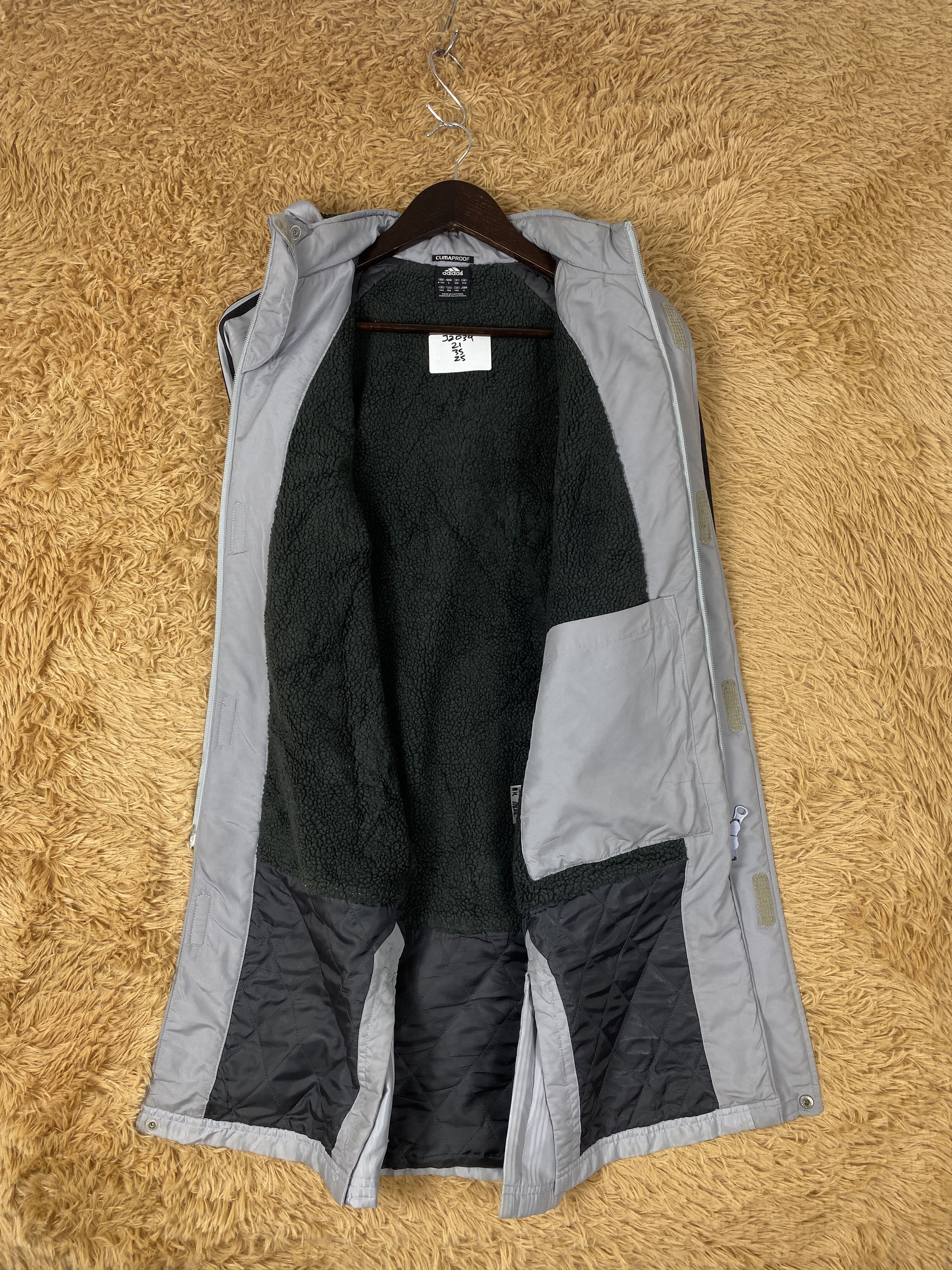 Adidas Vintage Adidas Hoodie Fleece Lining Long Jacket J2039 Size US S / EU 44-46 / 1 - 11 Thumbnail