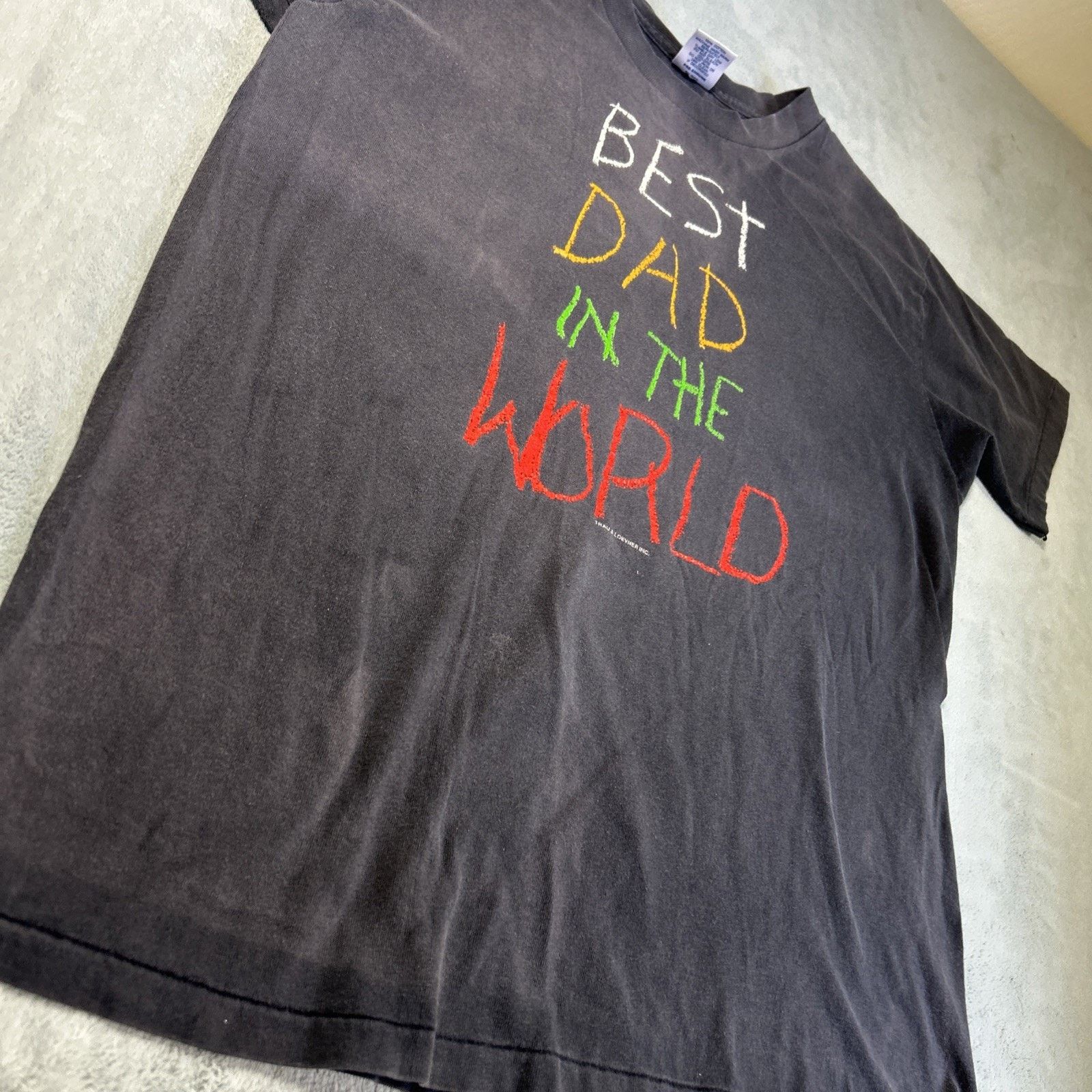 Delta Best Dad in The World Shirt Mens Large Single Stitch 90s Size US L / EU 52-54 / 3 - 8 Thumbnail