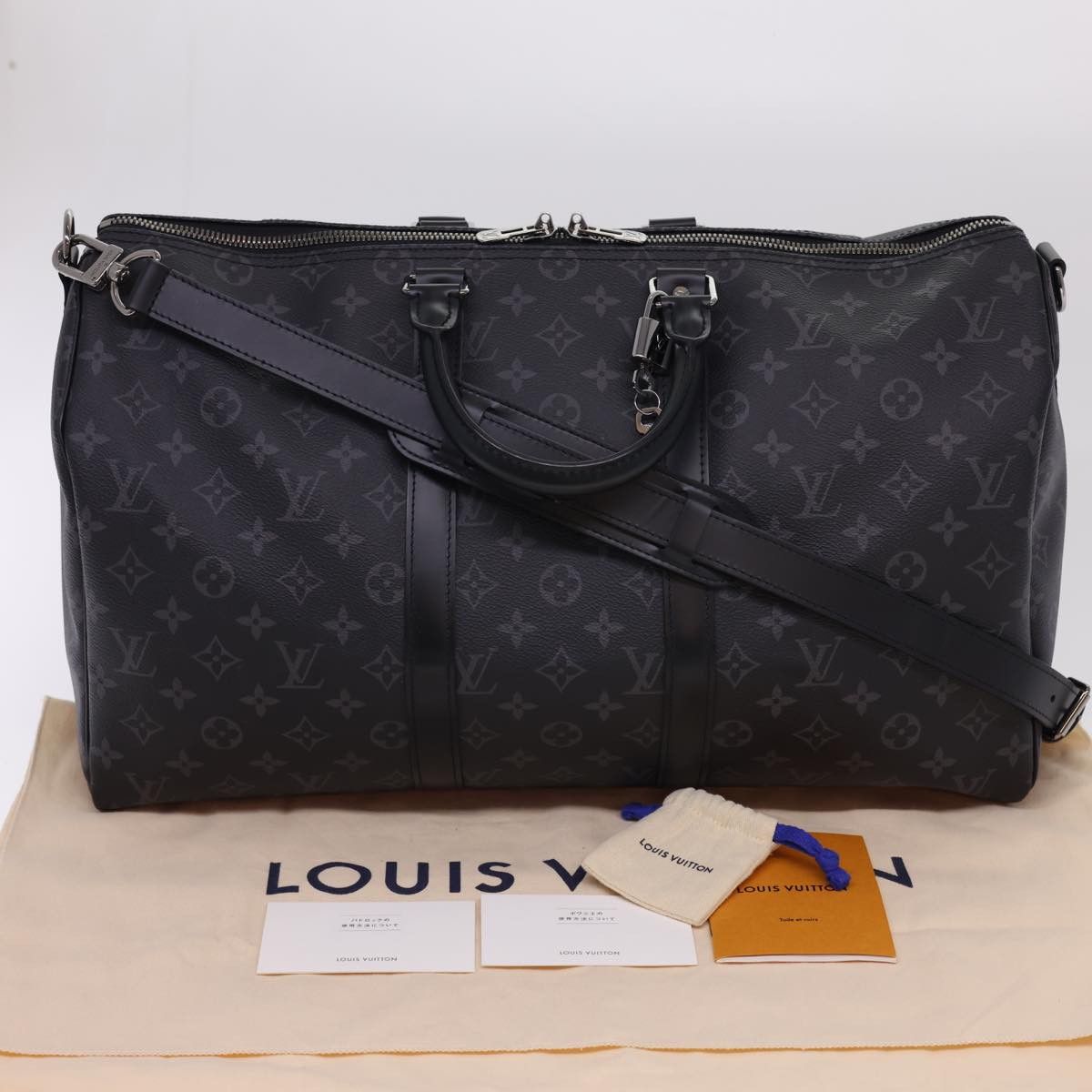 Louis Vuitton LOUIS VUITTON Eclipse Keepall Bandouliere 45 Boston Bag Size ONE SIZE - 12 Thumbnail