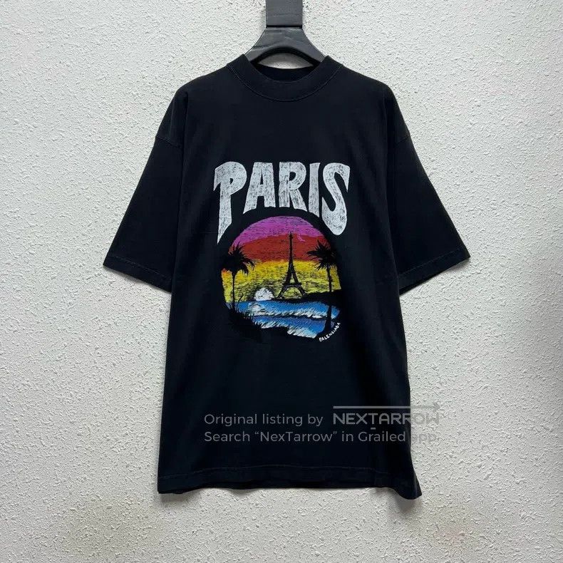 Balenciaga Balenciaga Hawaii Palm Tree Iron Tower Hand-Painted Letter Size US M / EU 48-50 / 2 - 1 Thumbnail