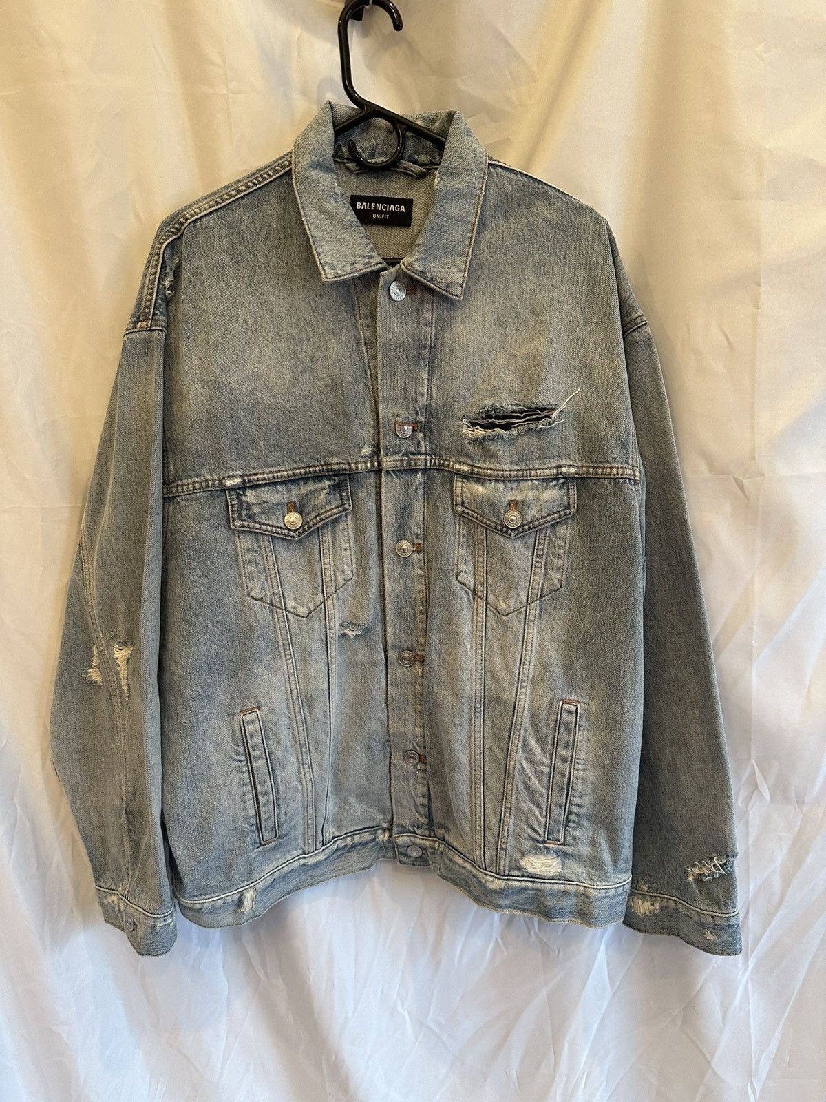 Balenciaga Balenciaga Denim Jacket Size US M / EU 48-50 / 2 - 1 Thumbnail