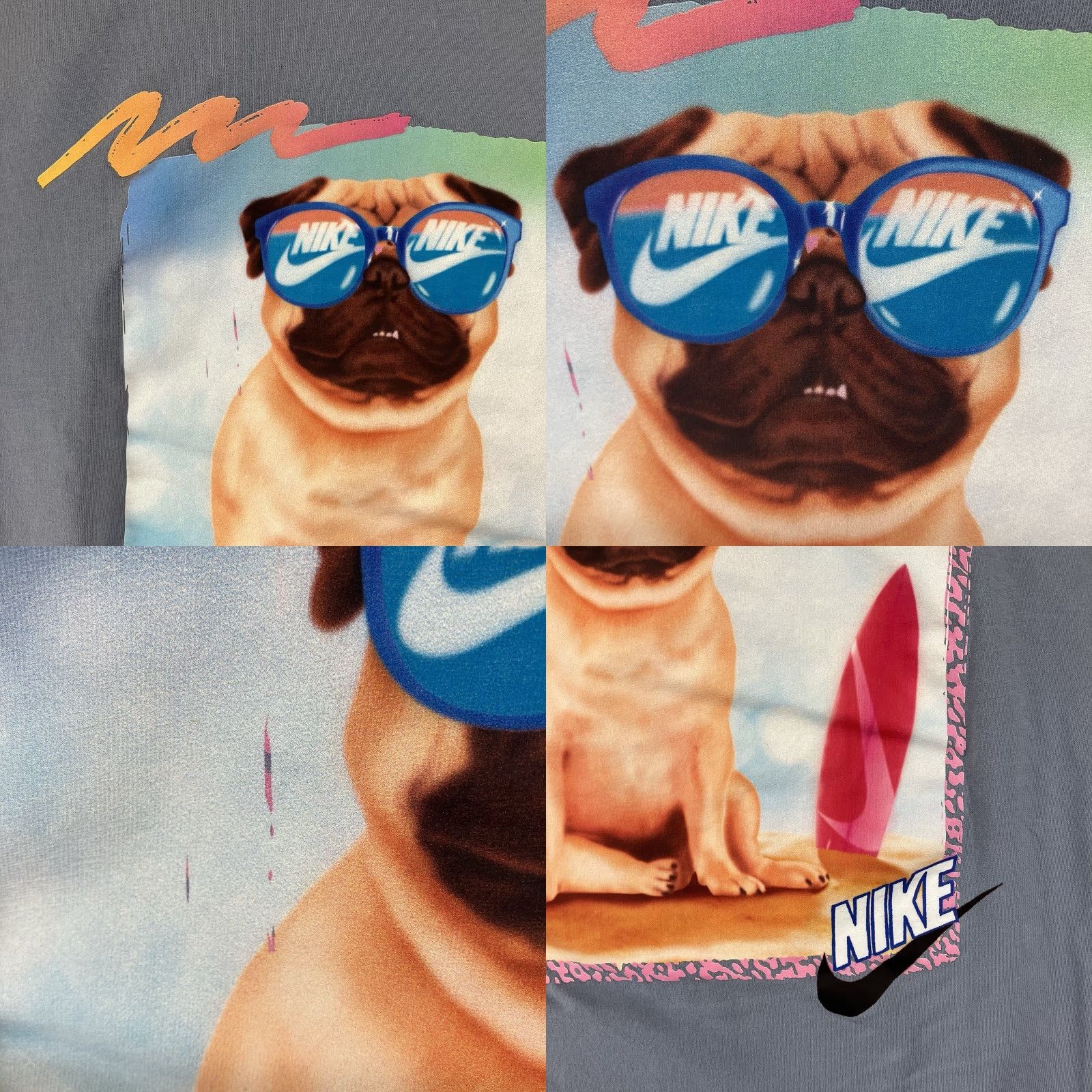 Nike Nike Pug Beach Volleyball Retro 90s Graphic T-Shirt Mens Large Blue Nike Logo Crew Neck Short Sleeve Graphic Print Vintage No N/A Size US L / EU 52-54 / 3 - 9 Thumbnail