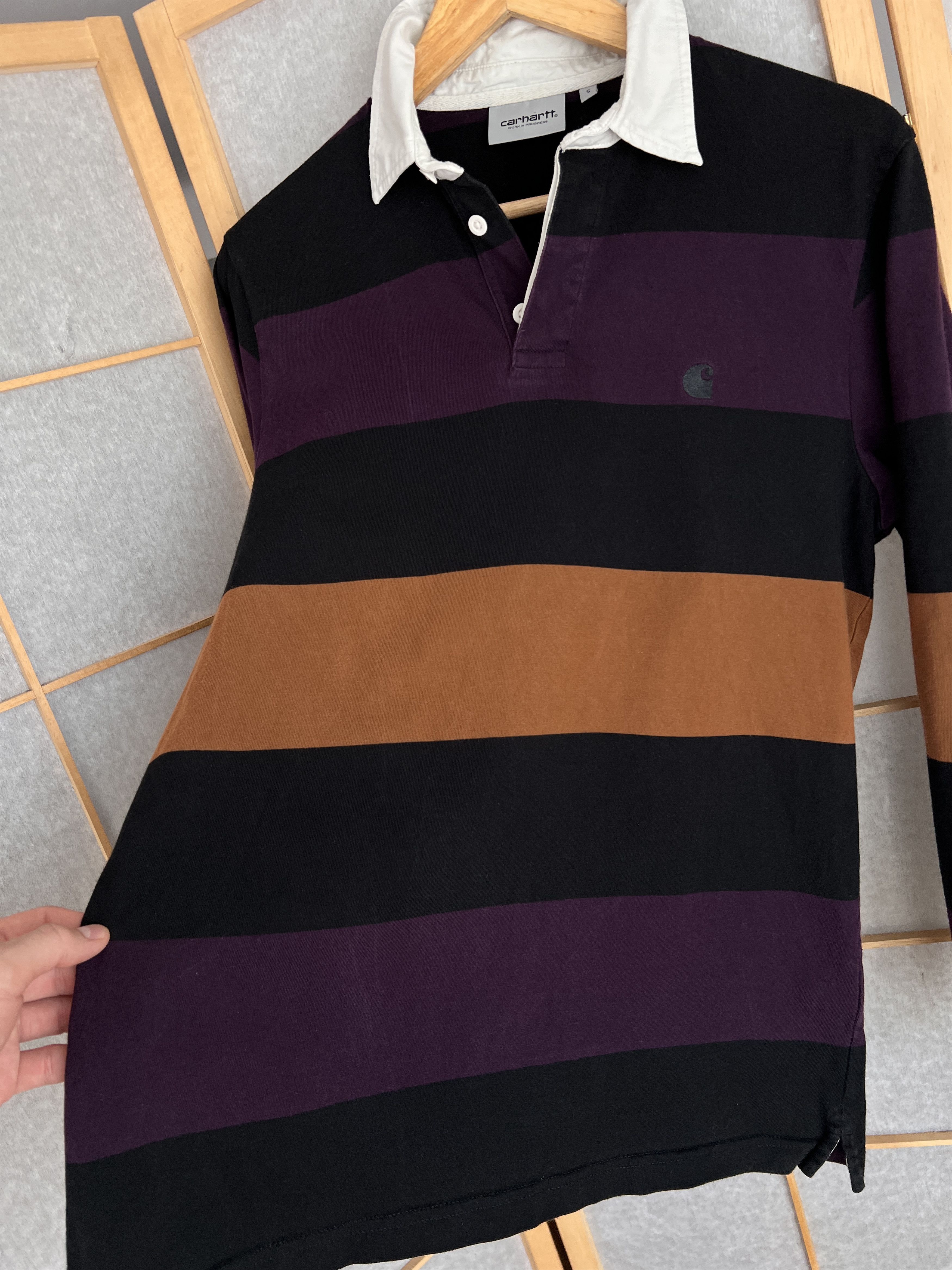 Carhartt Carhartt WIP L/S Hansen striped rugby polo shirt vintage 00s Size US S / EU 44-46 / 1 - 7 Thumbnail