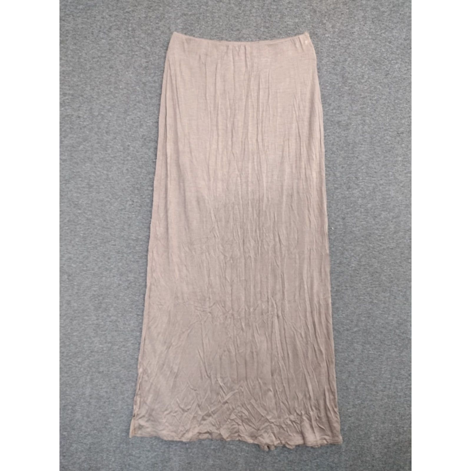 Vintage Codigo Women's Skirt Maxi Wrap Around S Brown Rayon Spandex Solid bohemian Logo Fall Summer Spring Casual Travel Women's Shirt? Size 28" / US 6 / IT 42 - 7 Thumbnail